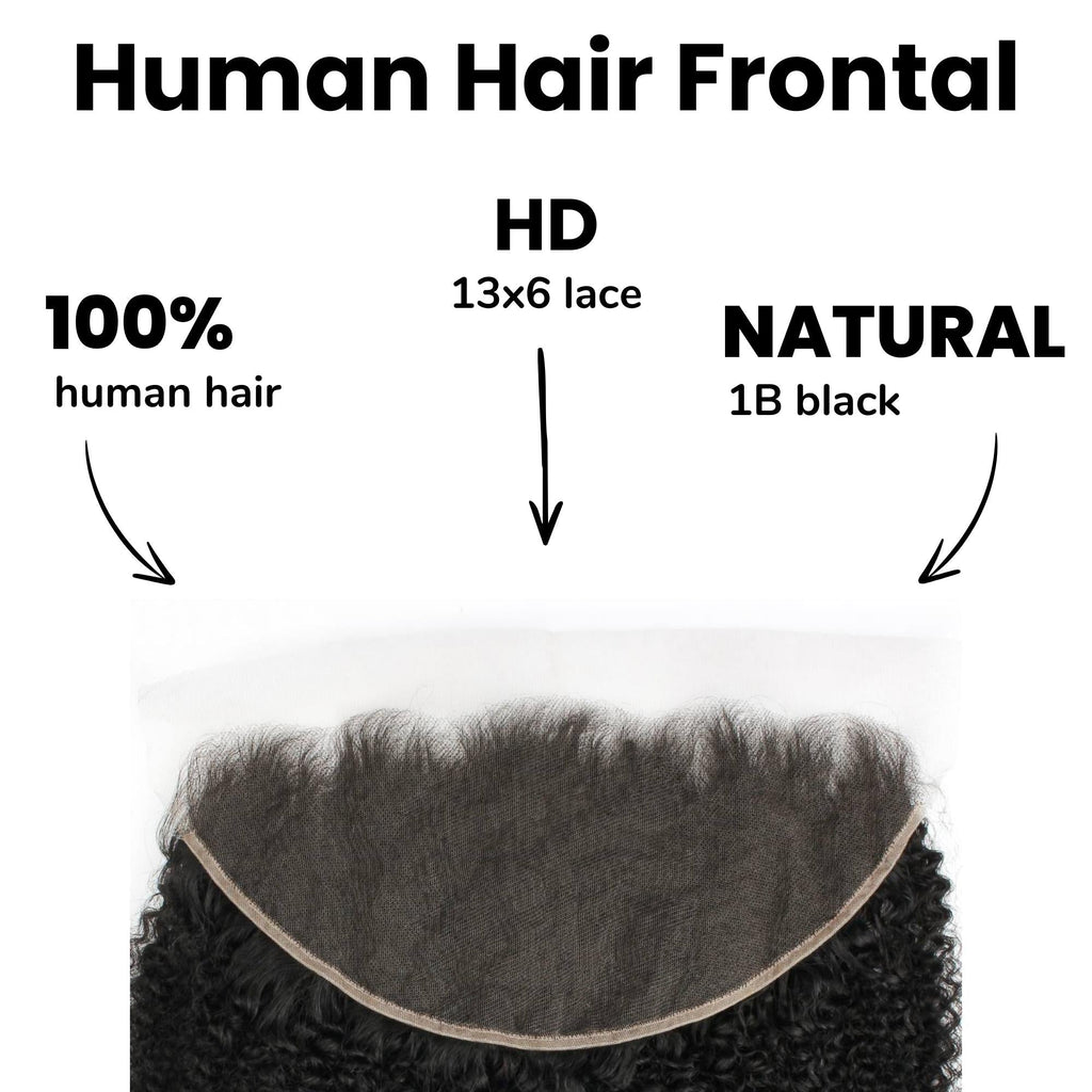 Afro Kinky 13x6 HD Lace Human Hair Frontal by Private Label