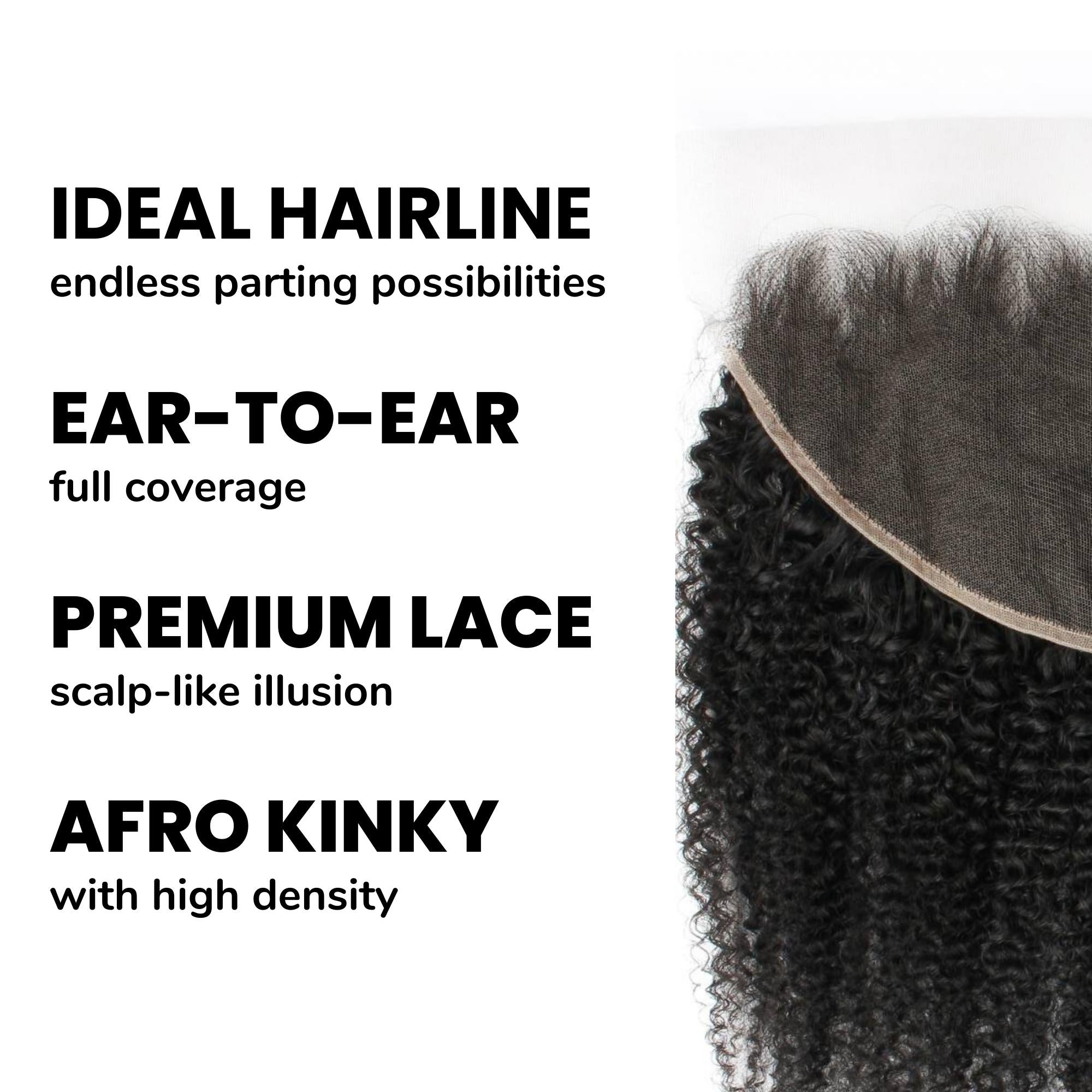 Afro Kinky 13x6 HD Lace Human Hair Frontal by Private Label