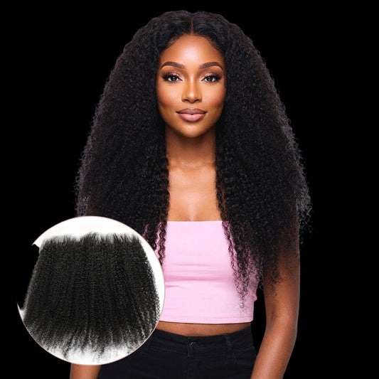 Afro Kinky 13x6 HD Lace Human Hair Frontal by Private Label