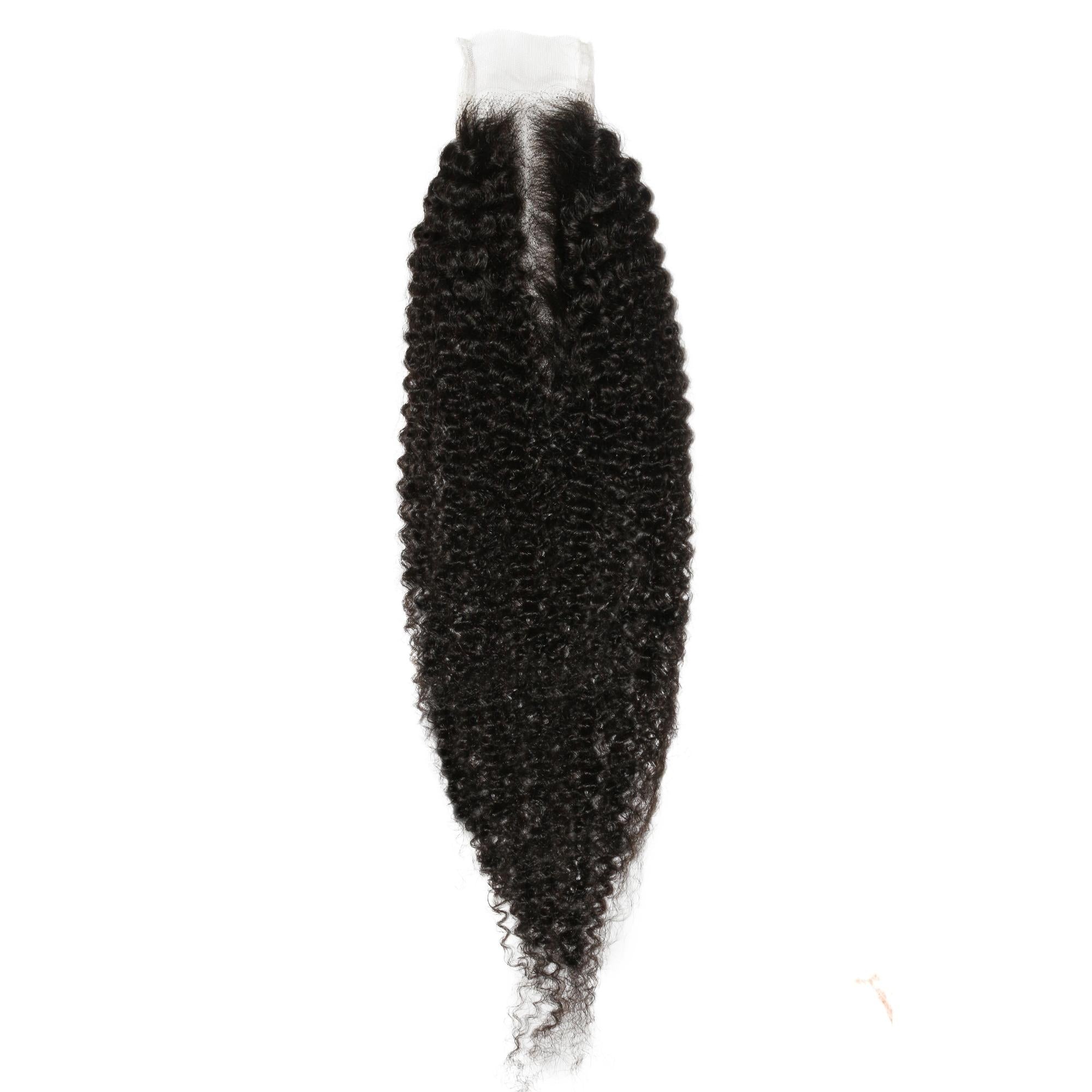 Afro Kinky 2x6 Transparent Lace Human Hair Closure by Private Label