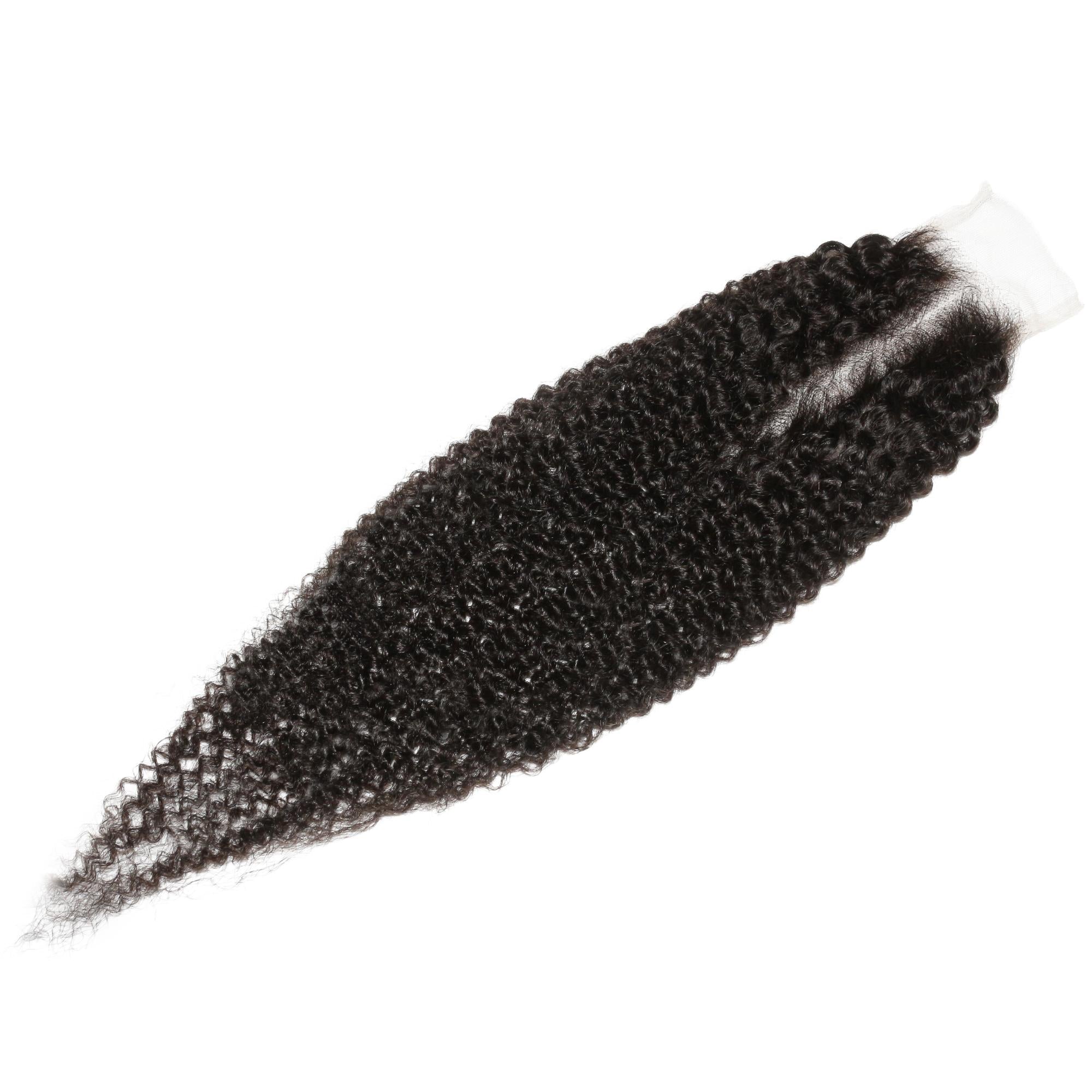 Afro Kinky 2x6 Transparent Lace Human Hair Closure by Private Label