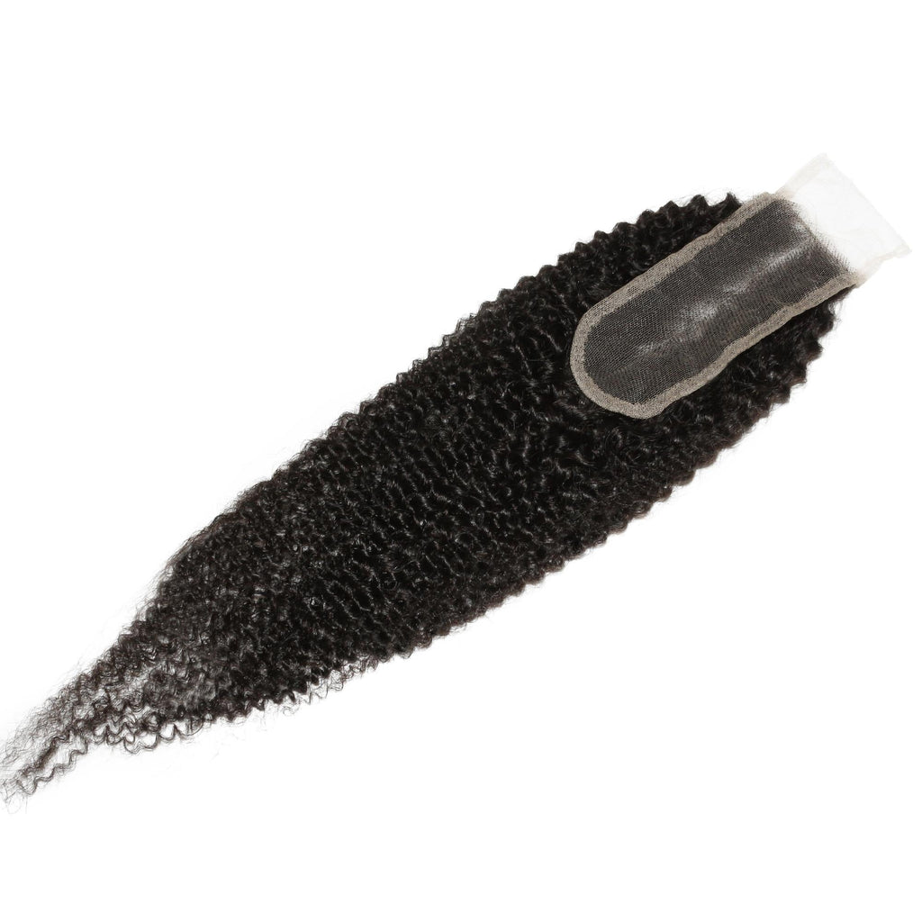 Afro Kinky 2x6 Transparent Lace Human Hair Closure by Private Label