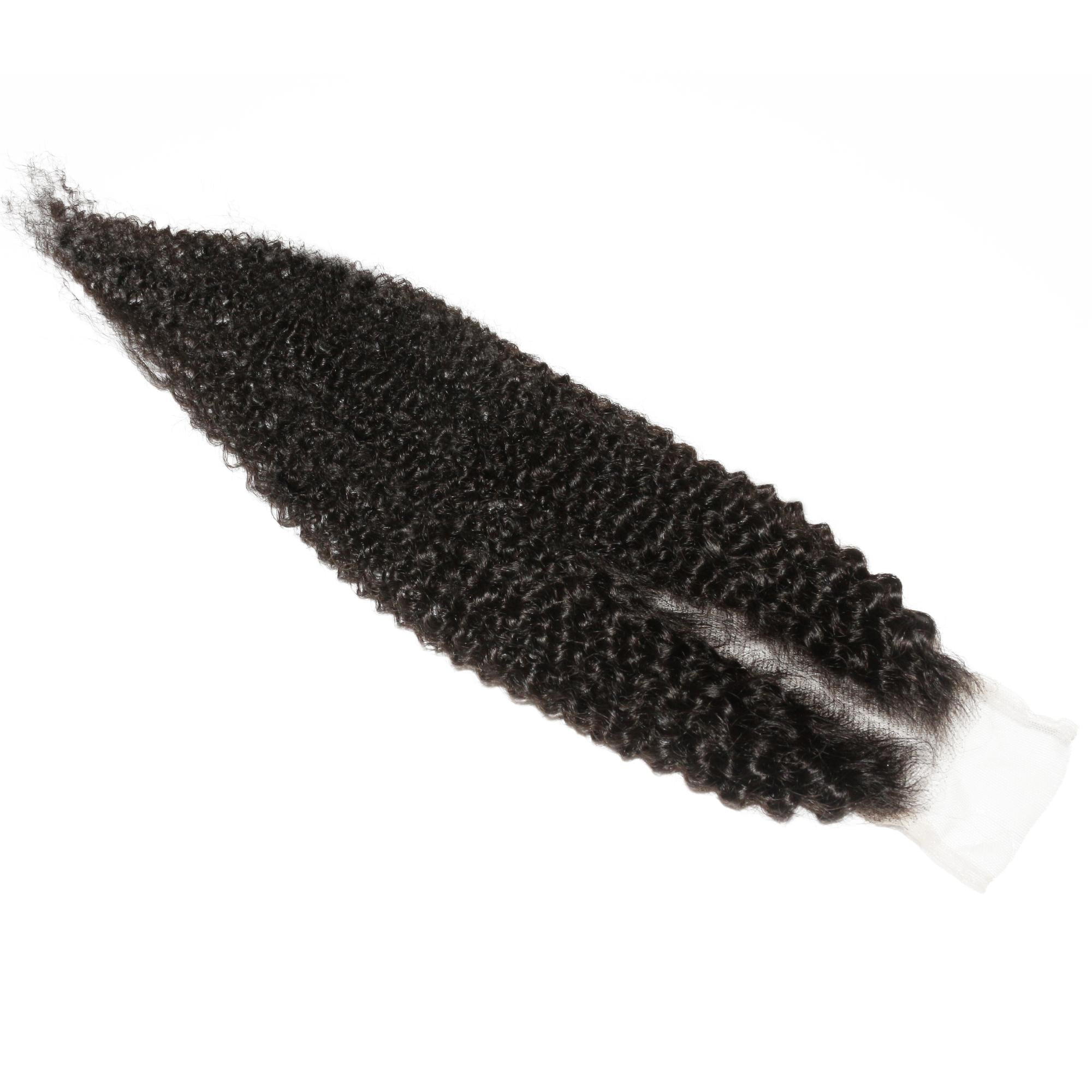 Afro Kinky 2x6 Transparent Lace Human Hair Closure by Private Label