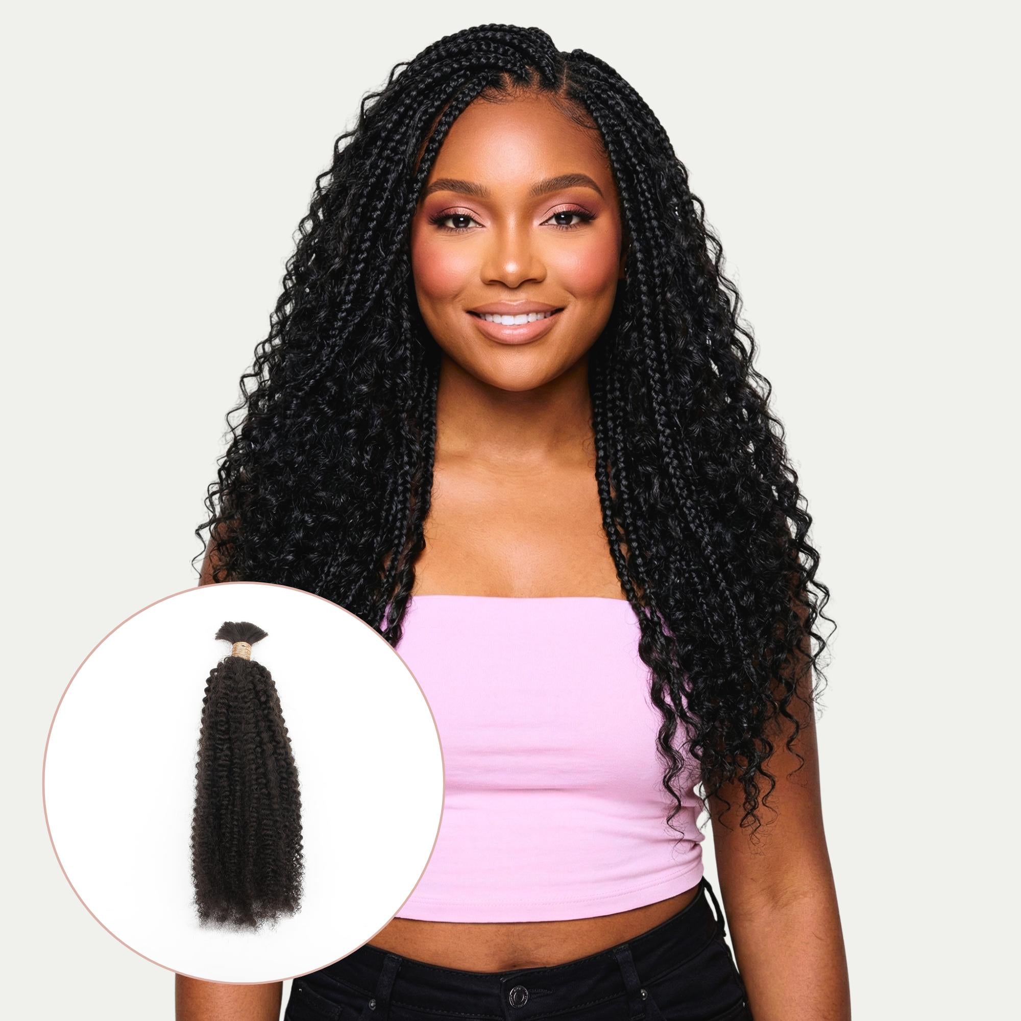 Afro Kinky Bulk 100% Human Braiding Hair by Private Label