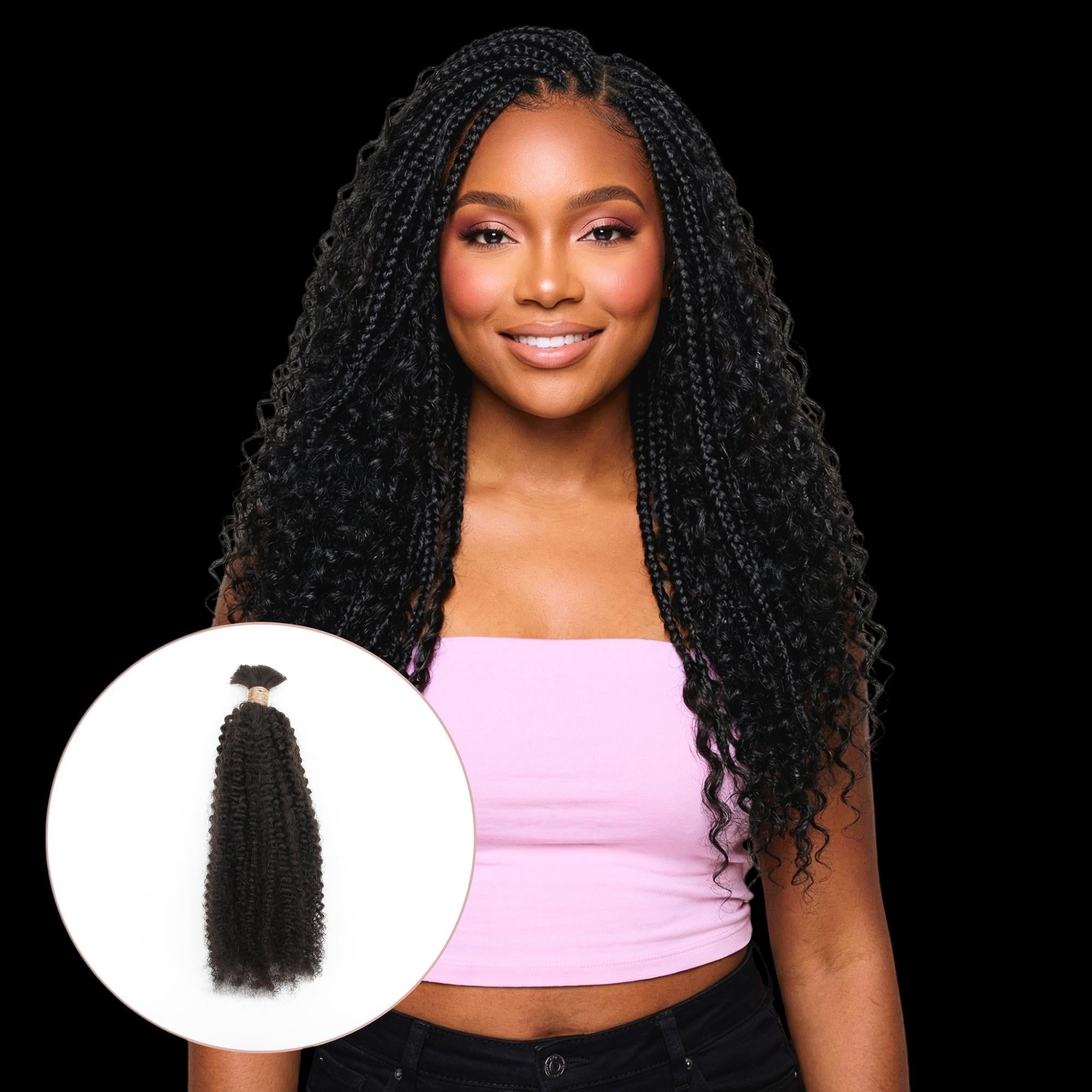 Afro Kinky Bulk 100% Human Braiding Hair by Private Label