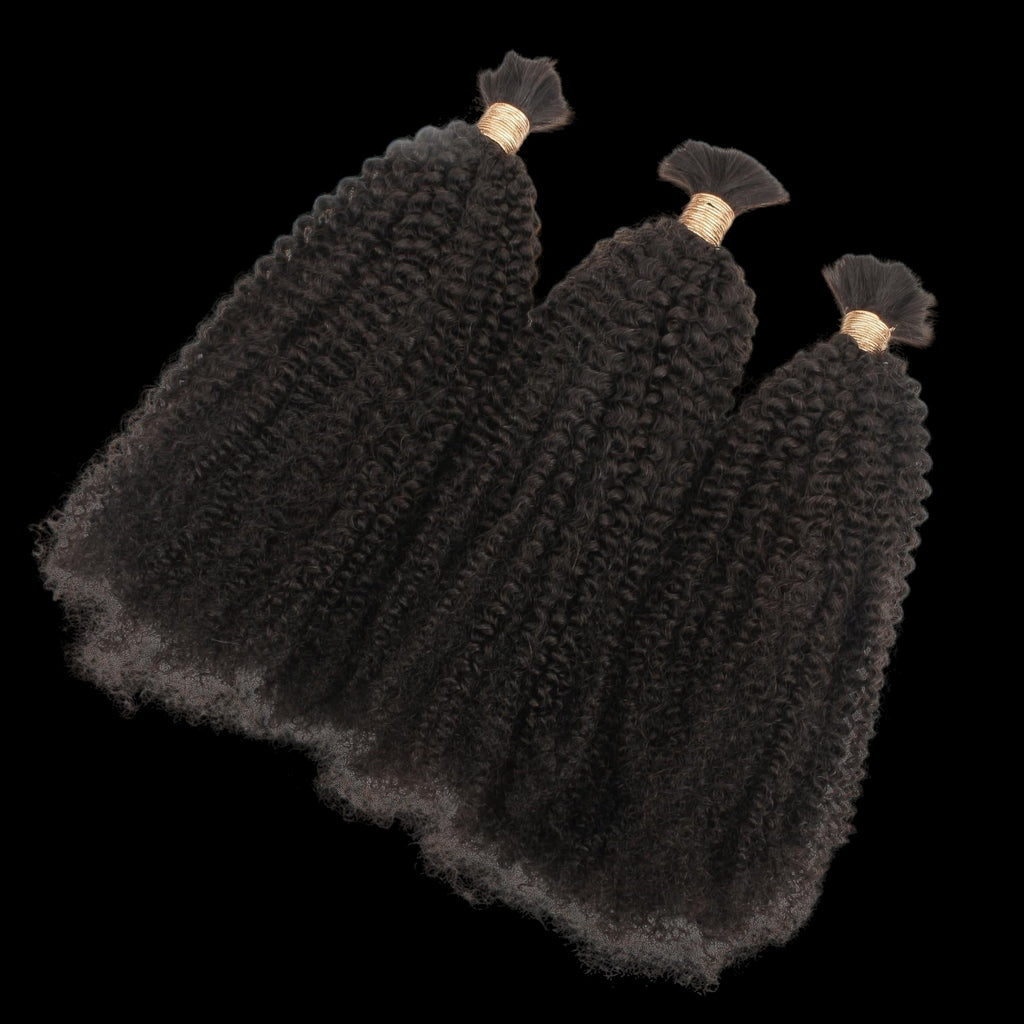 Afro Kinky Bulk 100% Human Braiding Hair by Private Label
