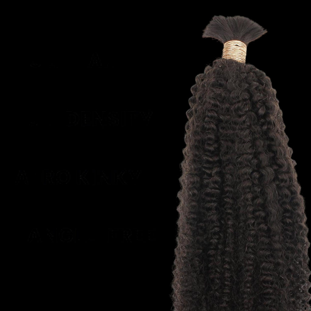 Afro Kinky Bulk 100% Human Braiding Hair by Private Label