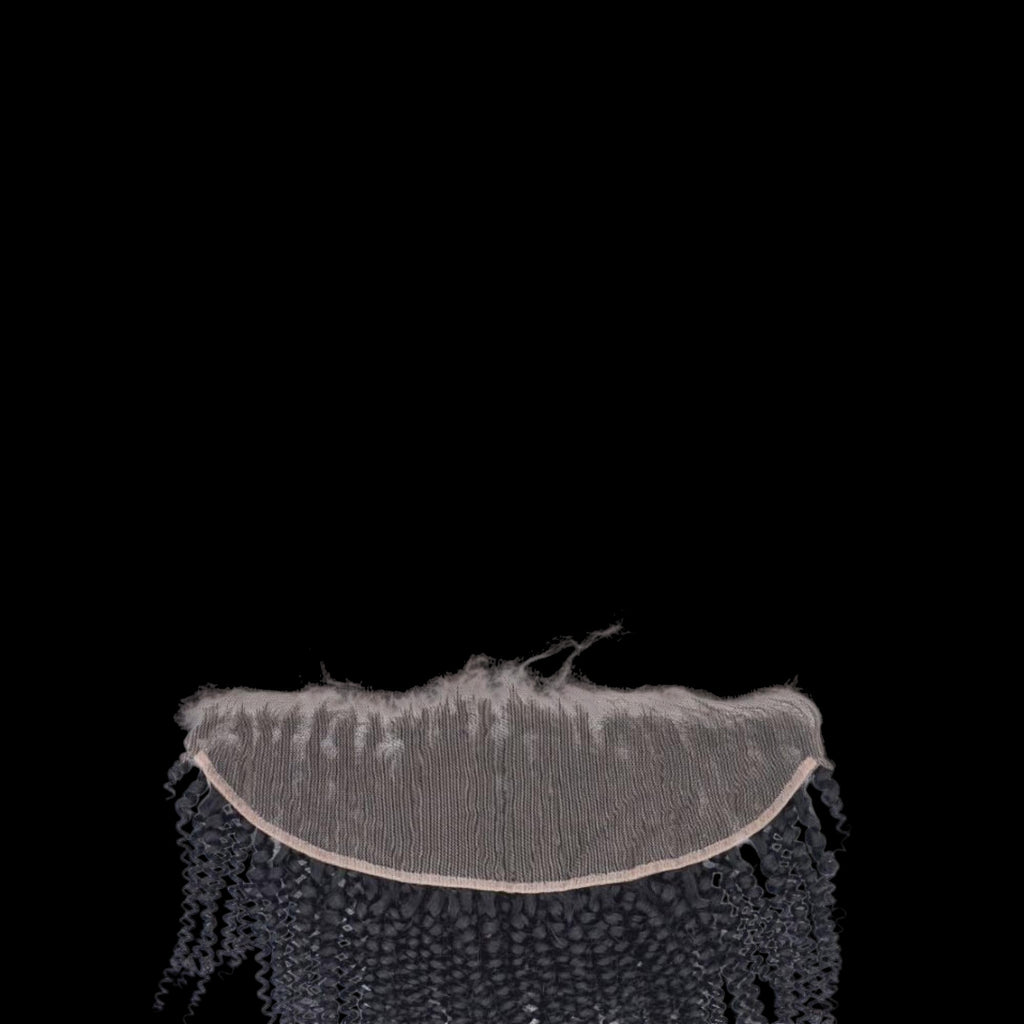 Afro Kinky Curly 13x4 Transparent Lace Human Hair Frontal by Private Label