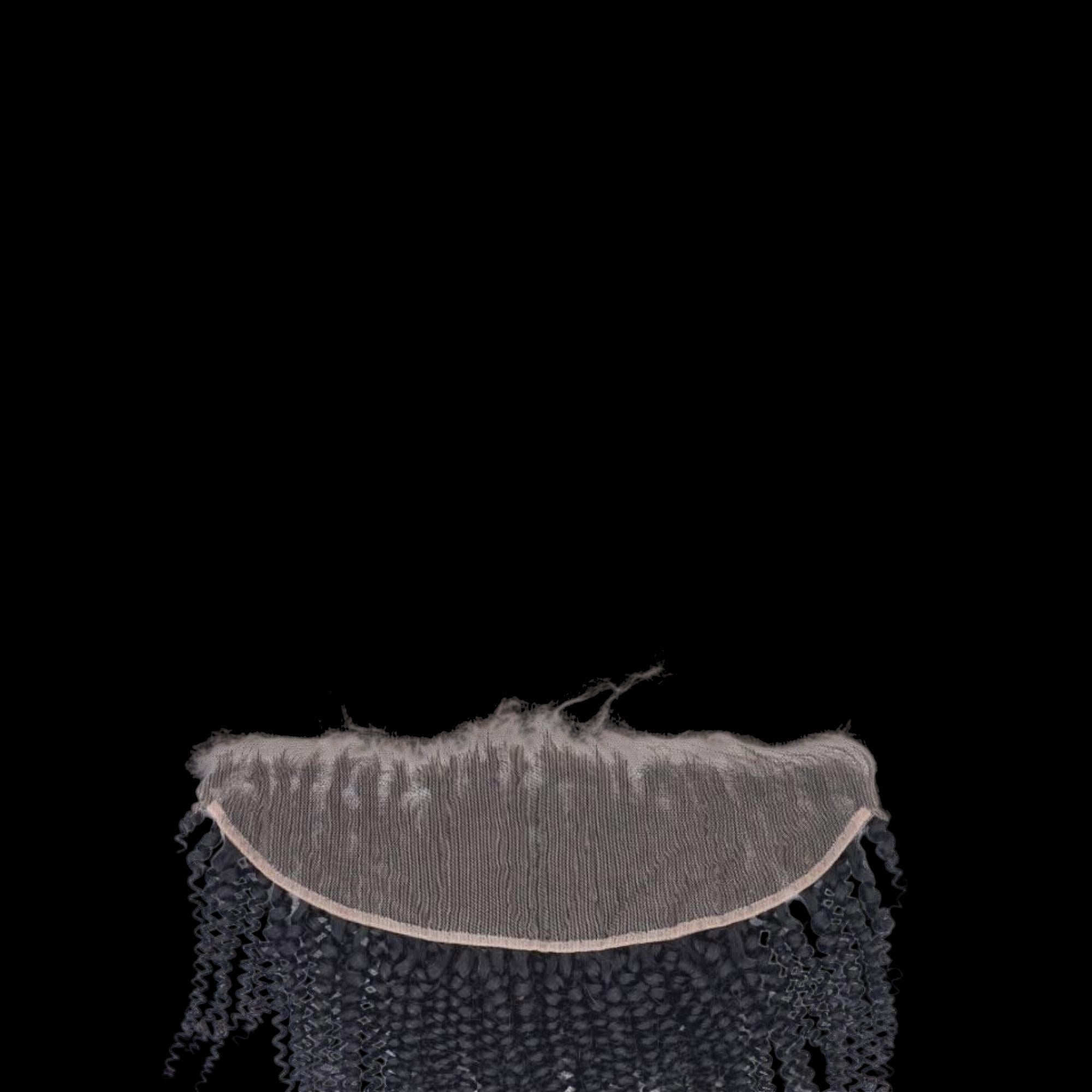 Afro Kinky Curly 13x4 Transparent Lace Human Hair Frontal by Private Label