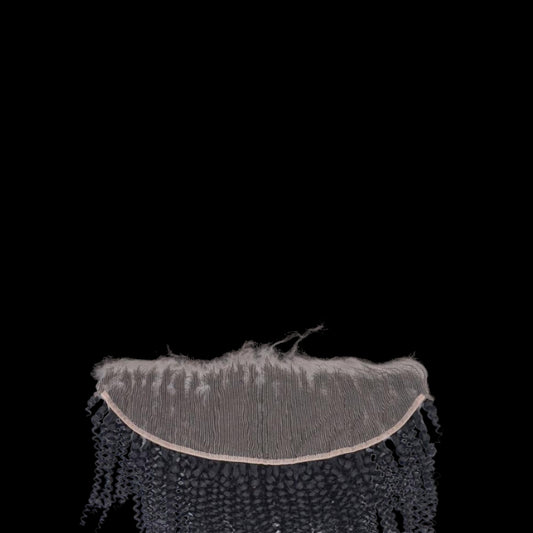 Afro Kinky Curly 13x4 Transparent Lace Human Hair Frontal by Private Label