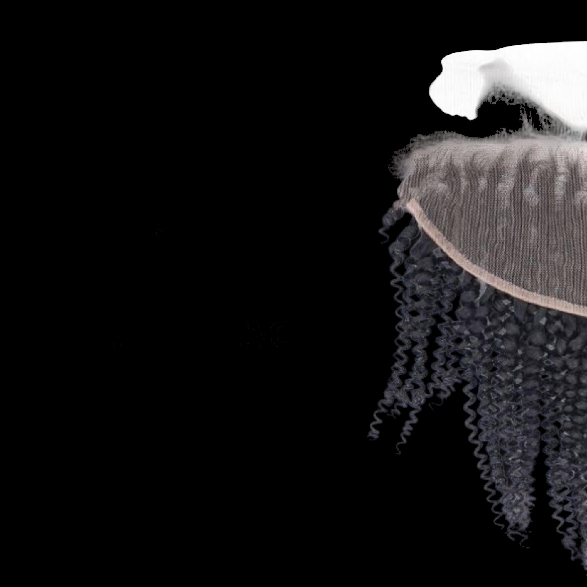 Afro Kinky Curly 13x4 Transparent Lace Human Hair Frontal by Private Label