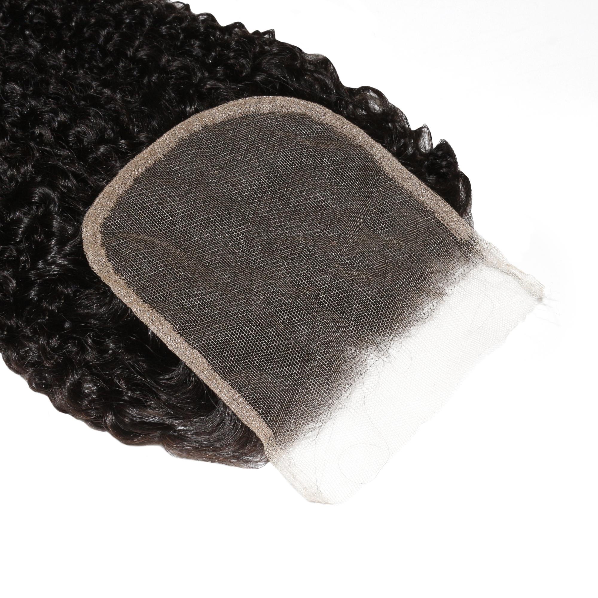 Afro Kinky Curly 4x4 Transparent Lace Human Hair Closure by Private Label