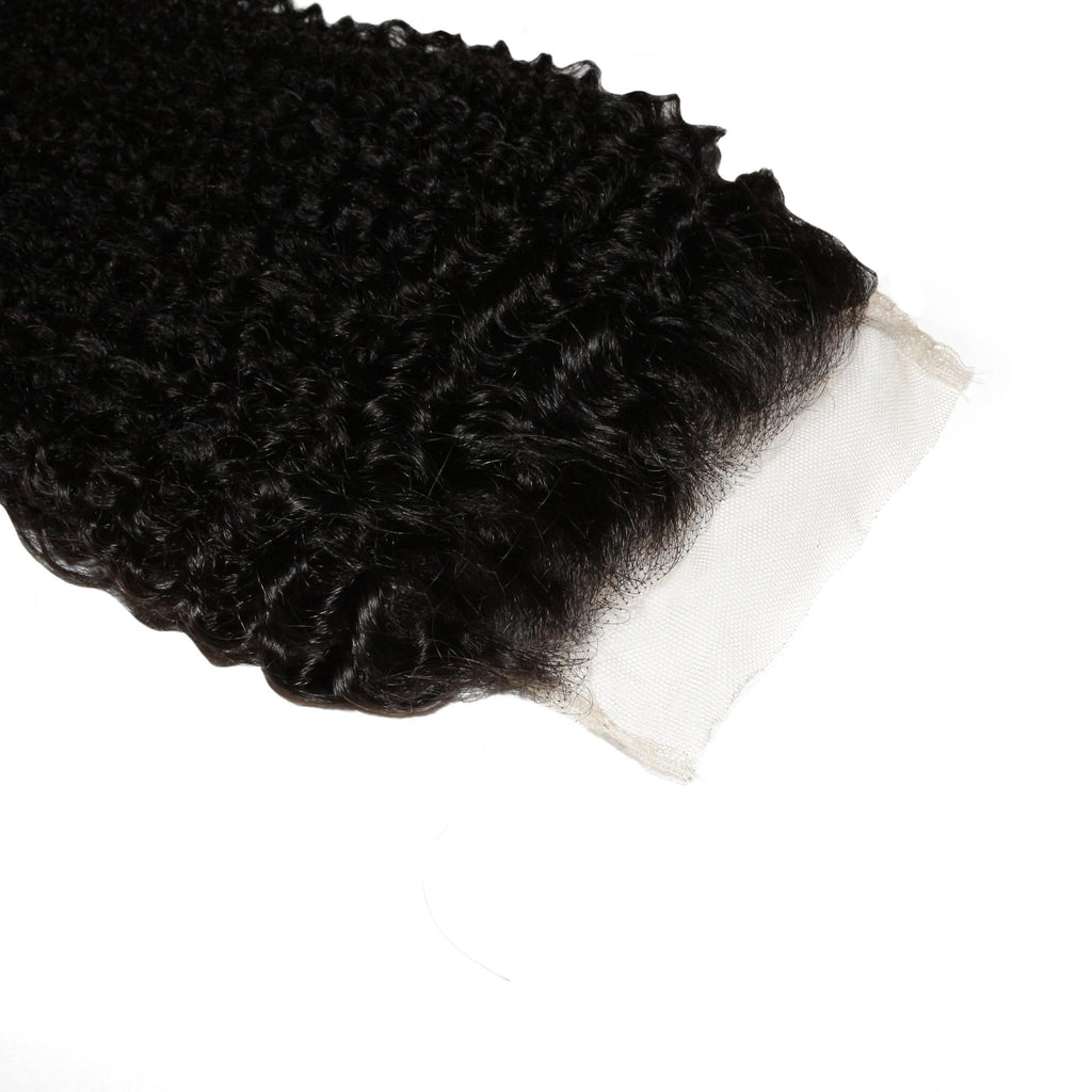 Afro Kinky Curly 4x4 Transparent Lace Human Hair Closure by Private Label