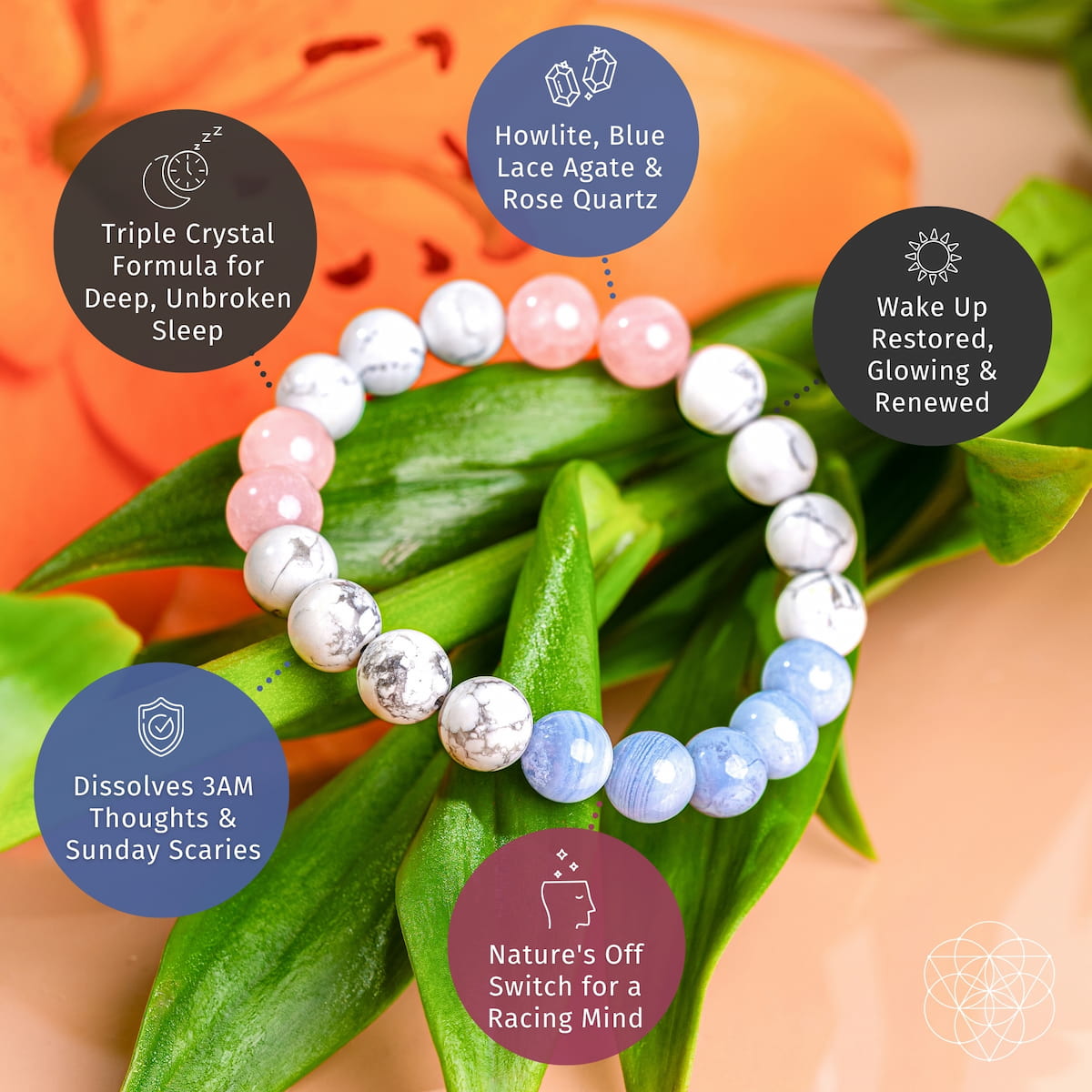 3AM Thoughts Off - Deep Sleep Trio Bracelet