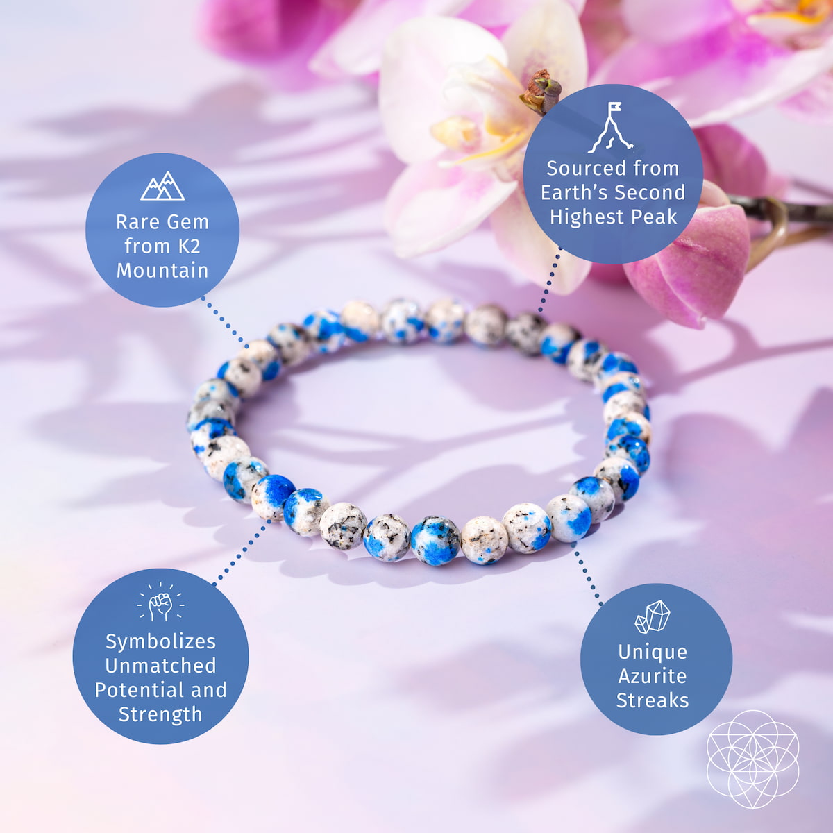 Rare K2 Stone Bracelet of Spiritual Adventure | 6mm by Conscious Items