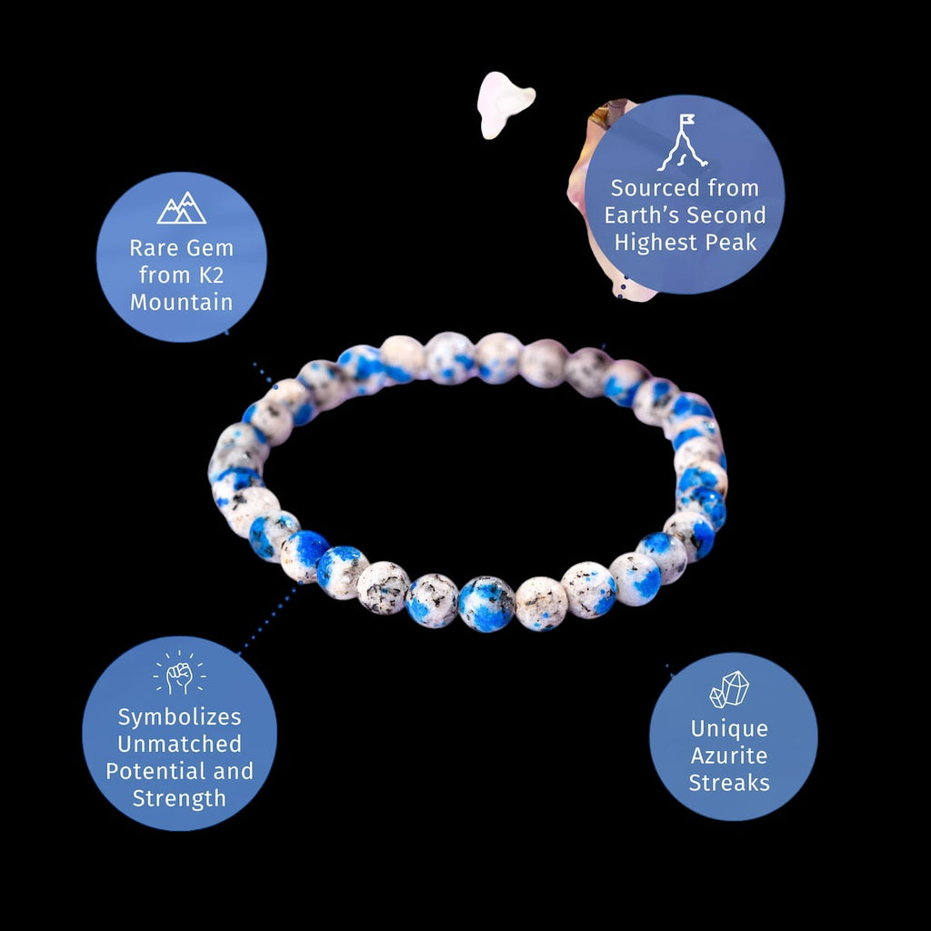 Rare K2 Stone Bracelet of Spiritual Adventure | 6mm by Conscious Items