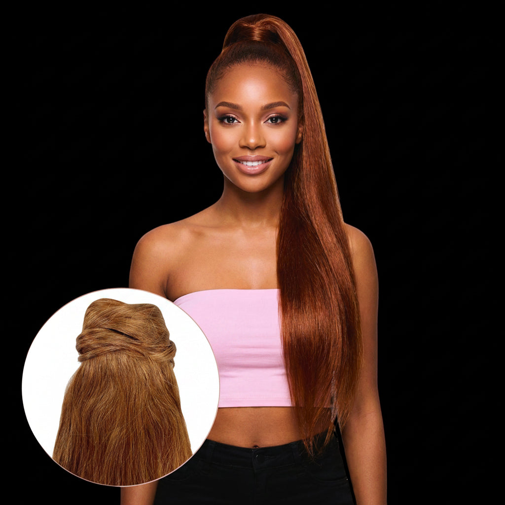 Auburn 100% Human Hair Ponytail Extension by Private Label
