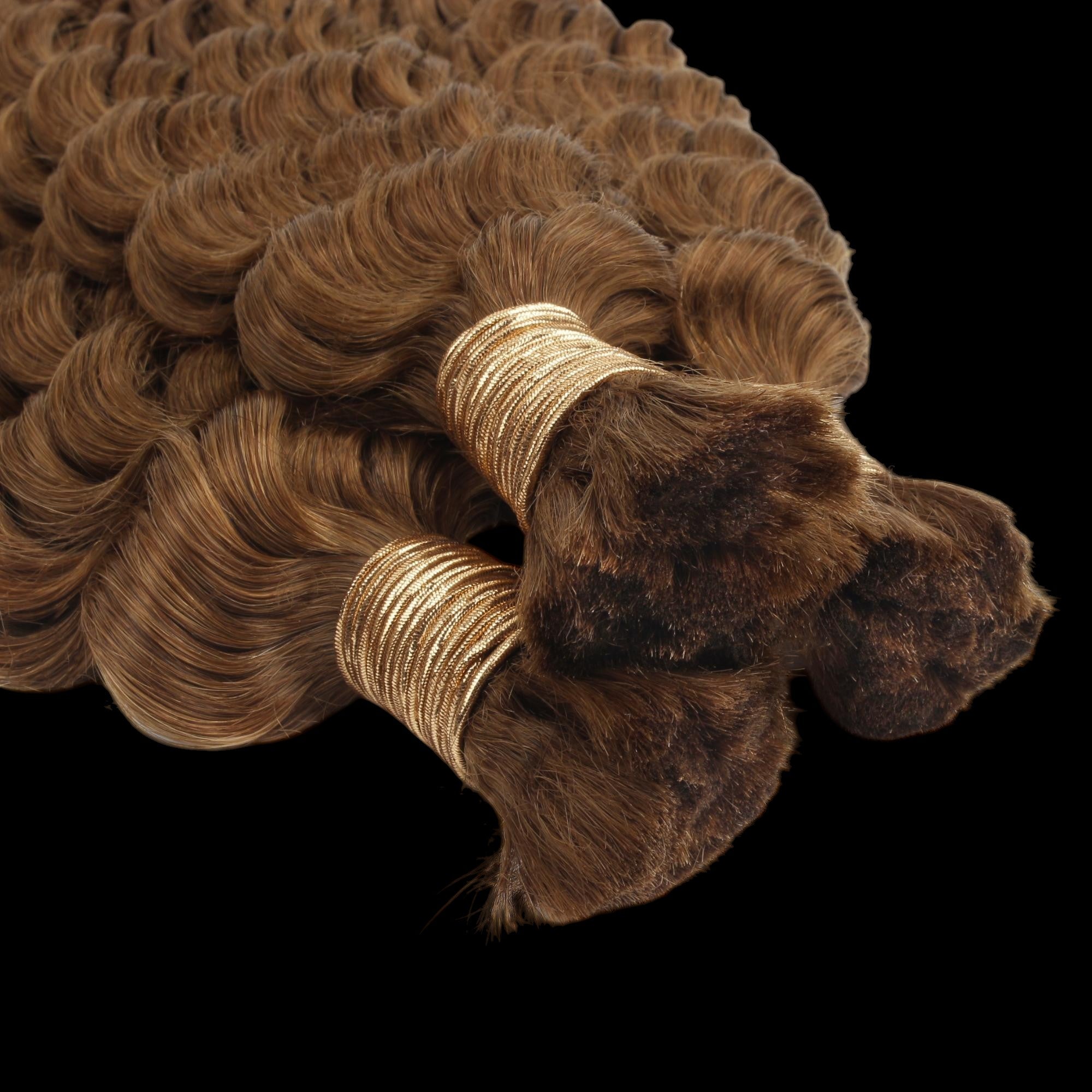 Auburn Deep Wave Bulk 100% Human Braiding Hair by Private Label