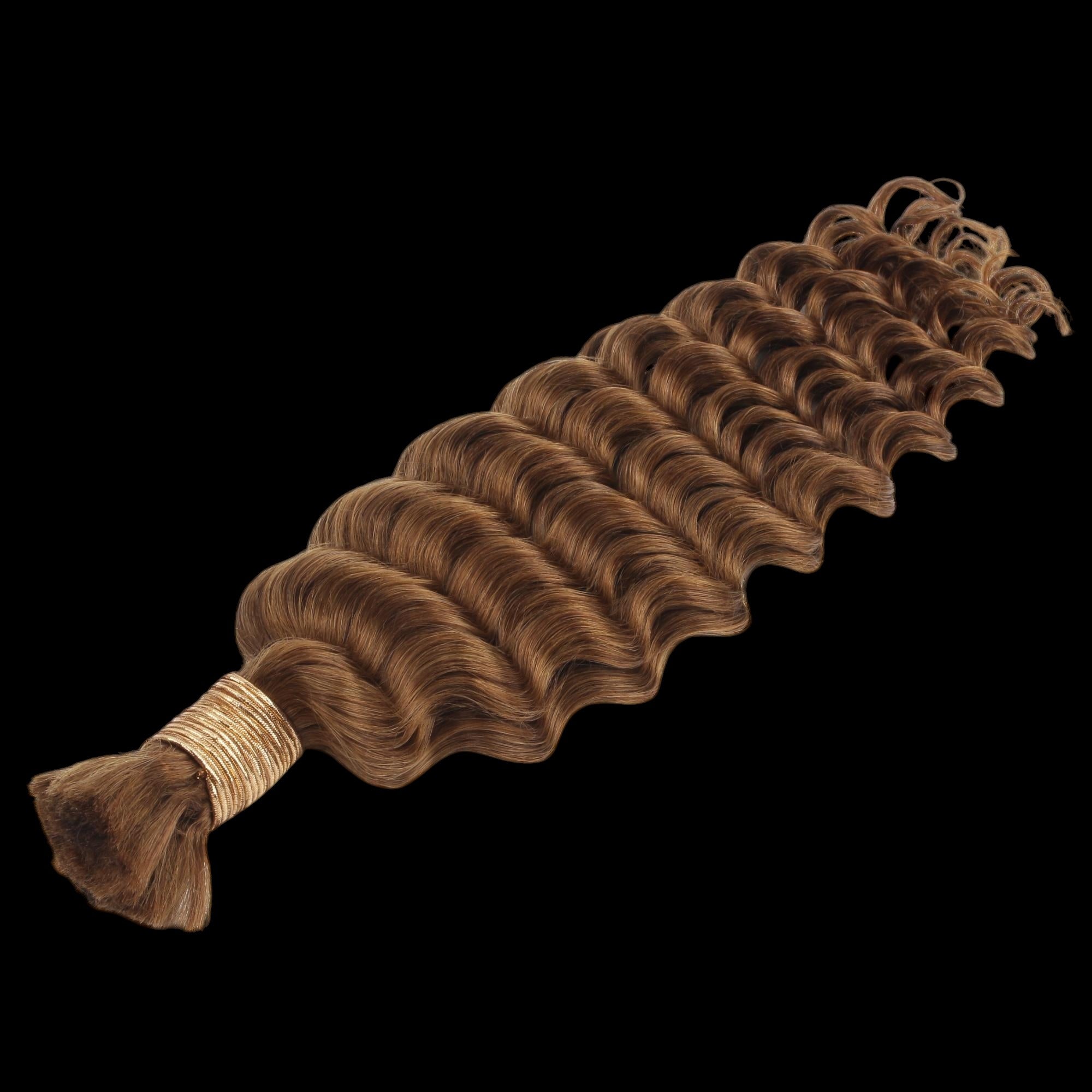 Auburn Deep Wave Bulk 100% Human Braiding Hair by Private Label