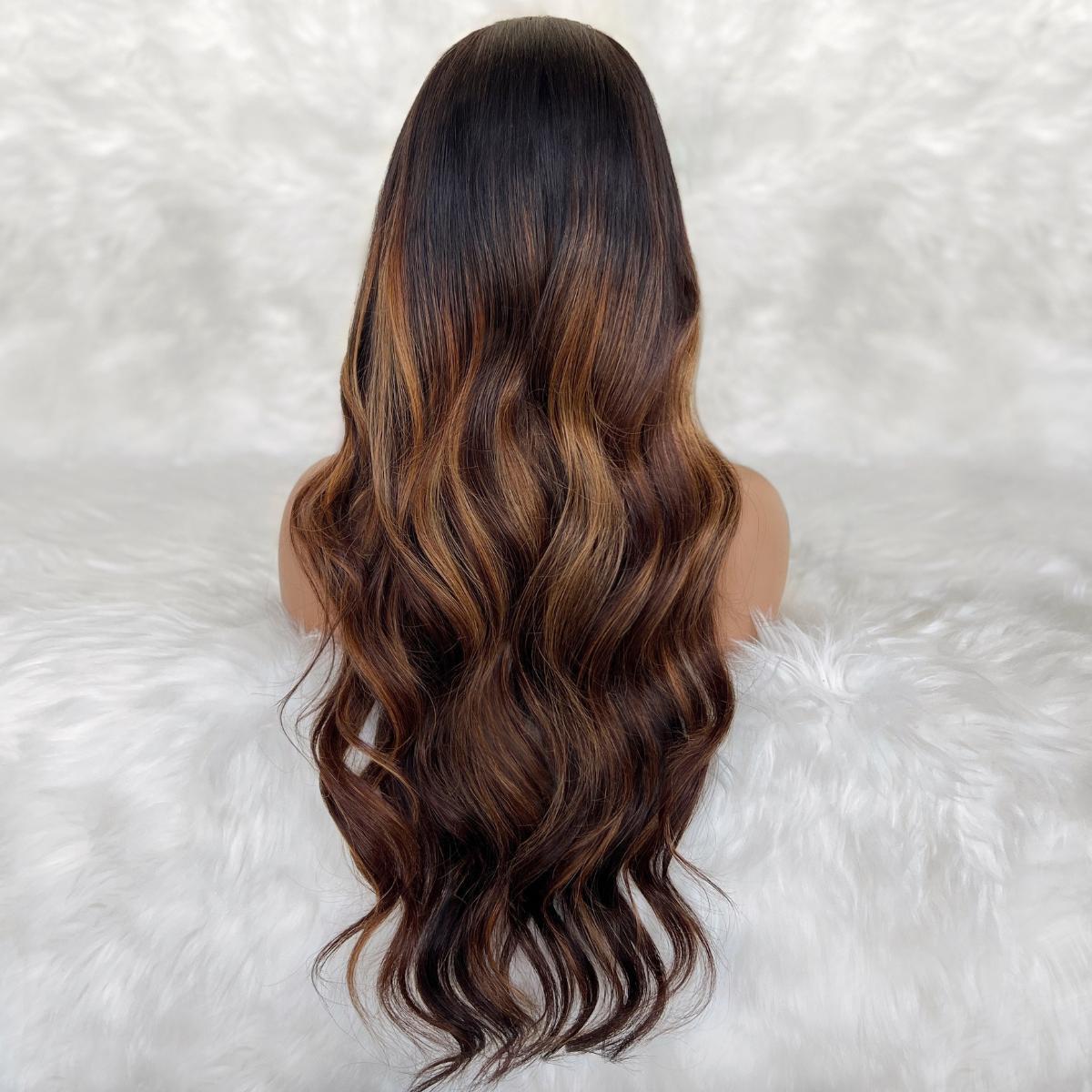 Ava Glueless 5x5 HD Lace Professionally Colored 100% Human Hair Closure Wig by Private Label