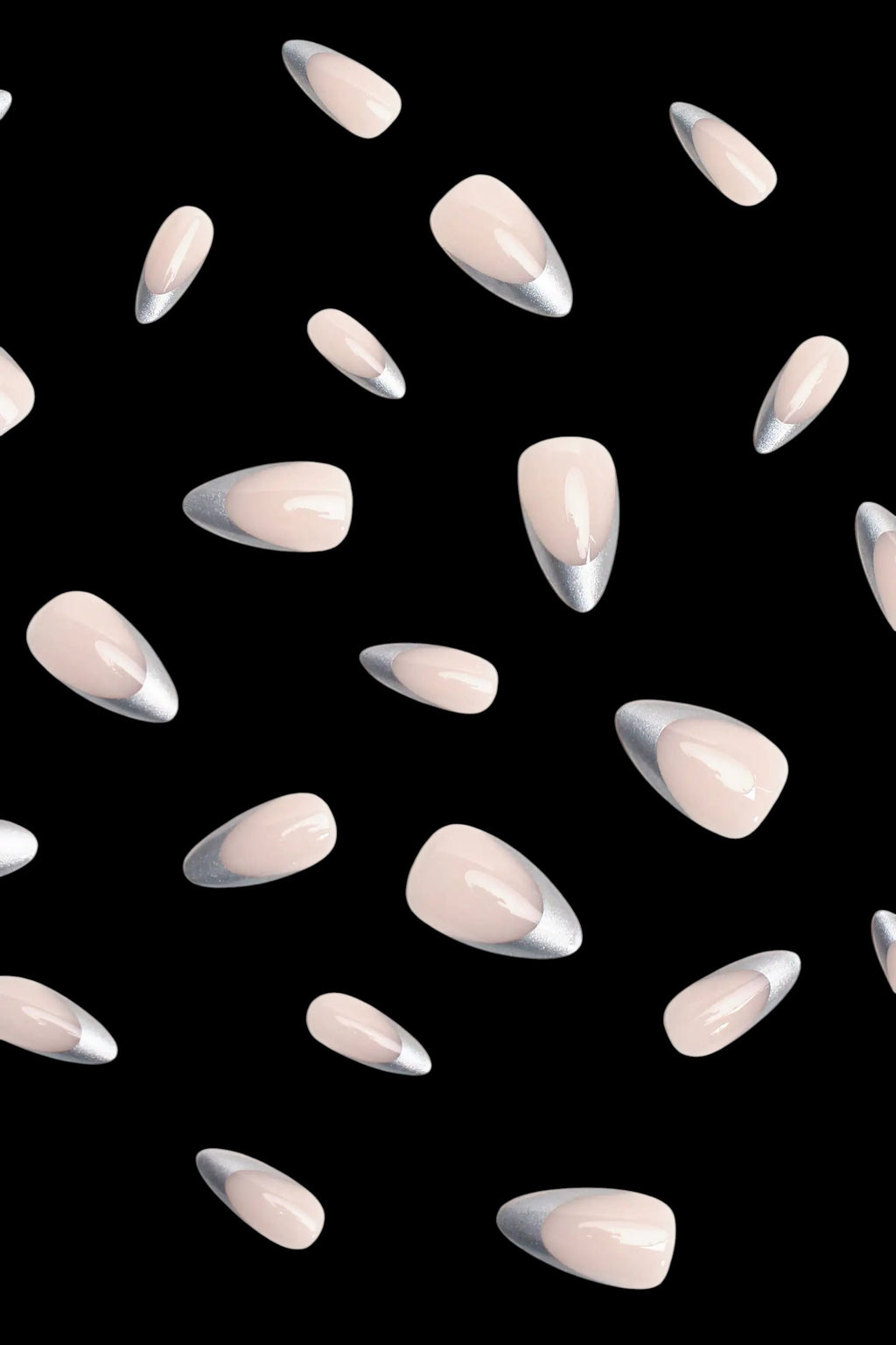 Tipped in Reflection | Soft & Durable Press-On Nails by Bonmuz