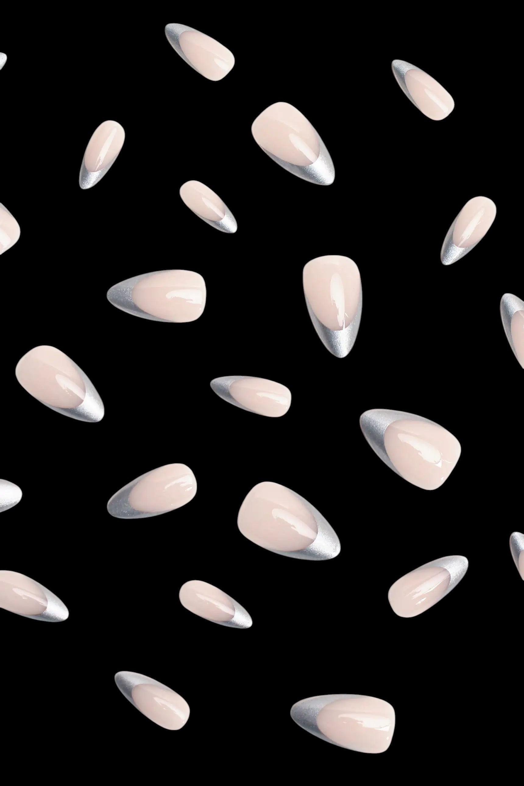 Tipped in Reflection | Soft & Durable Press-On Nails by Bonmuz