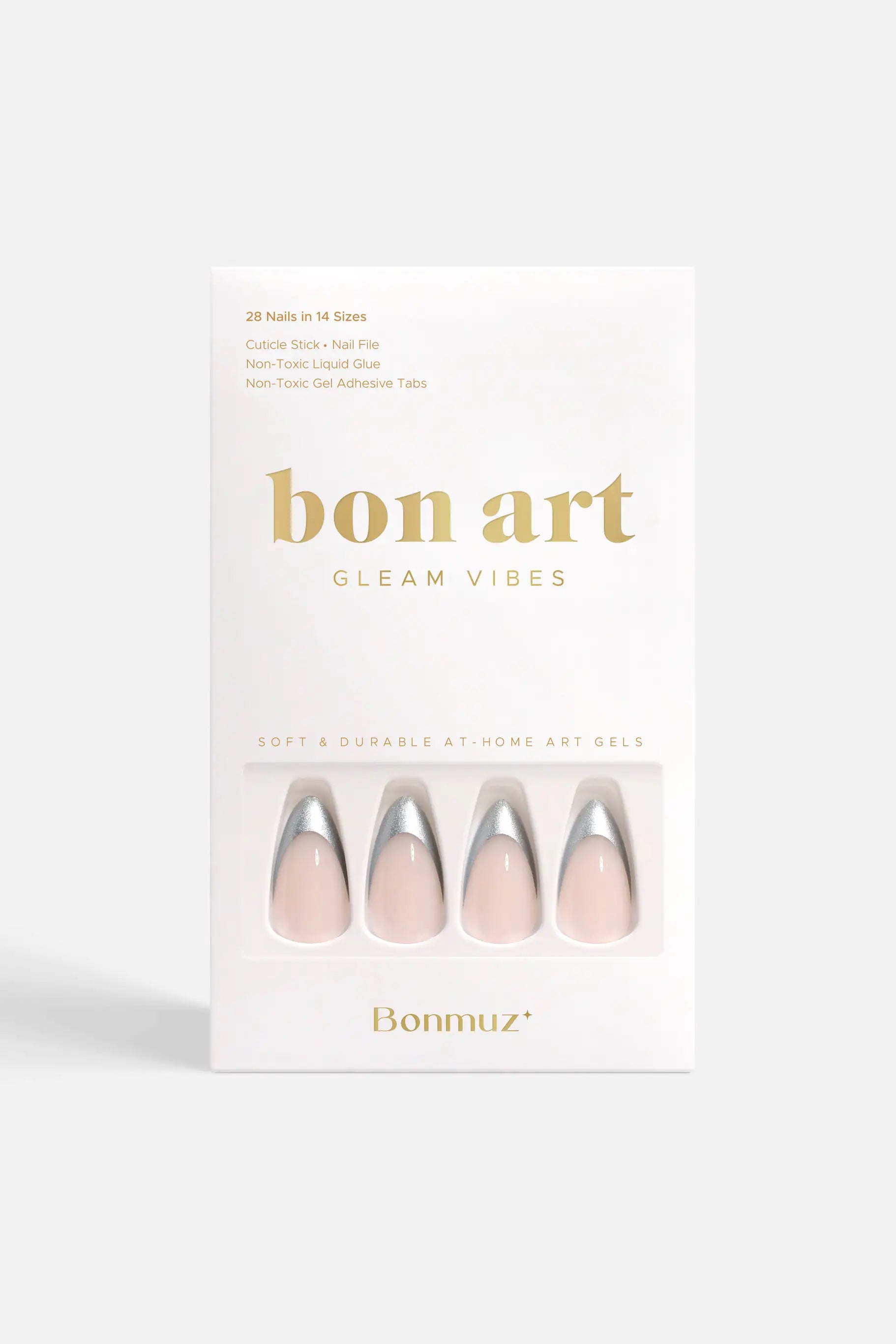 Tipped in Reflection | Soft & Durable Press-On Nails by Bonmuz