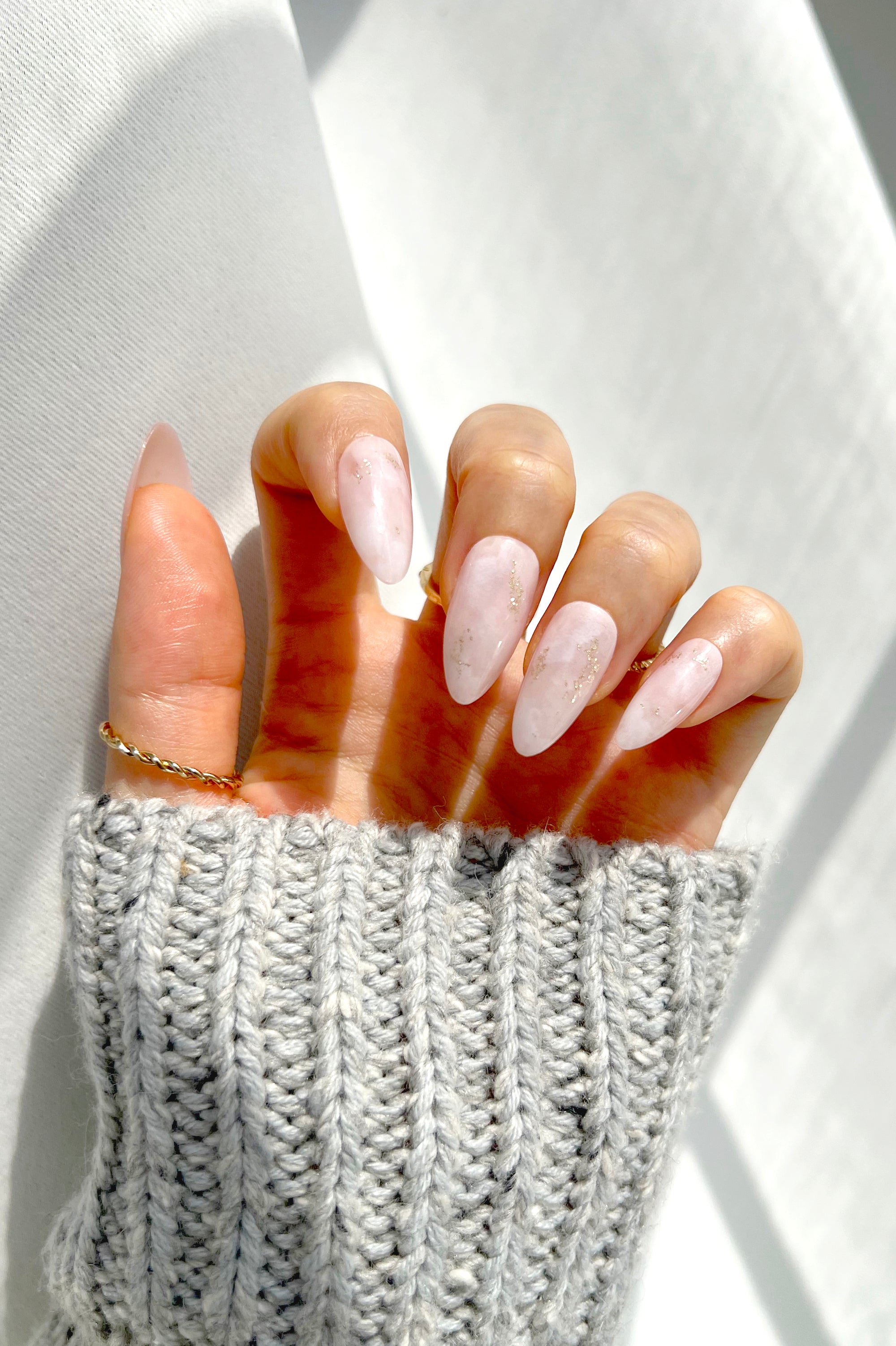 Hushed Shimmer | Soft & Durable Press-On Nails by Bonmuz