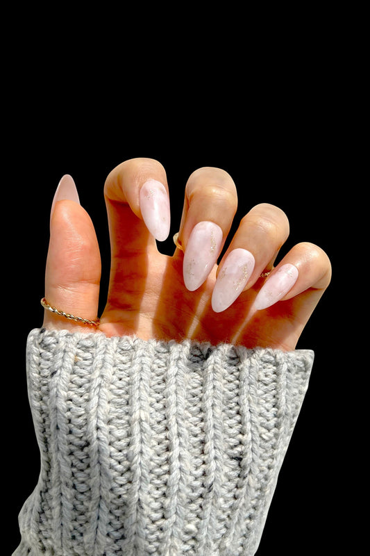 Hushed Shimmer | Soft & Durable Press-On Nails - AetherLux.Shop