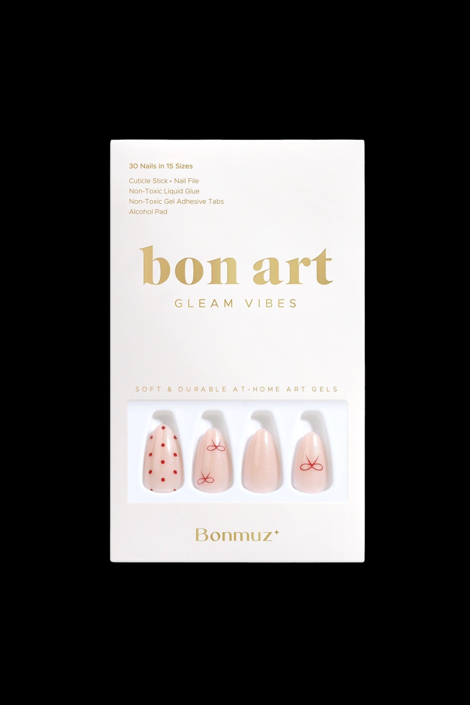 Berry Bows | Soft & Durable Press-On Nails by Bonmuz