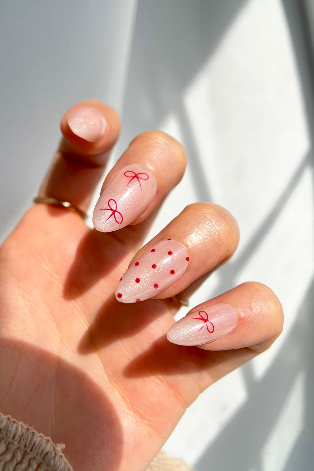 Berry Bows | Soft & Durable Press-On Nails by Bonmuz