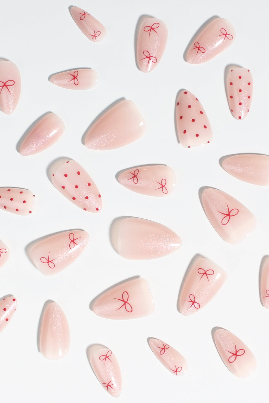 Berry Bows | Soft & Durable Press-On Nails by Bonmuz