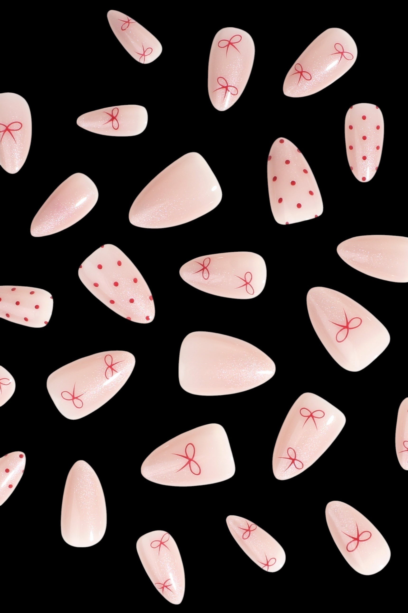 Berry Bows | Soft & Durable Press-On Nails by Bonmuz