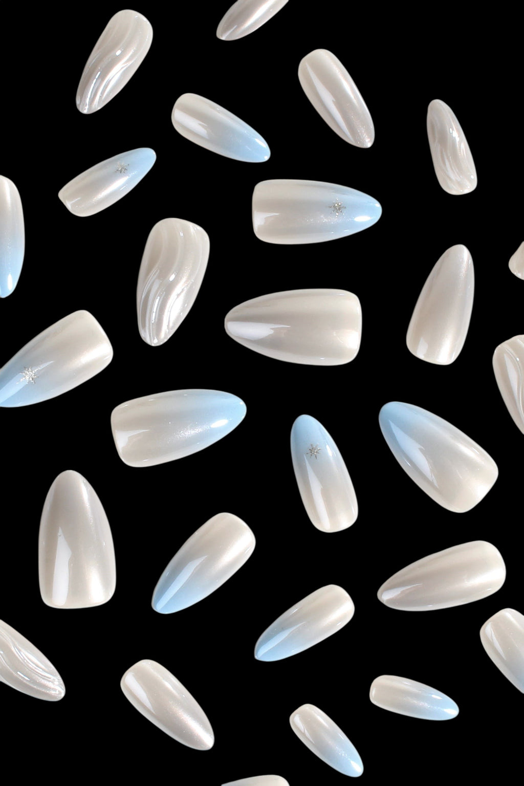 Silver Tide | Soft & Durable Press-On Nails by Bonmuz