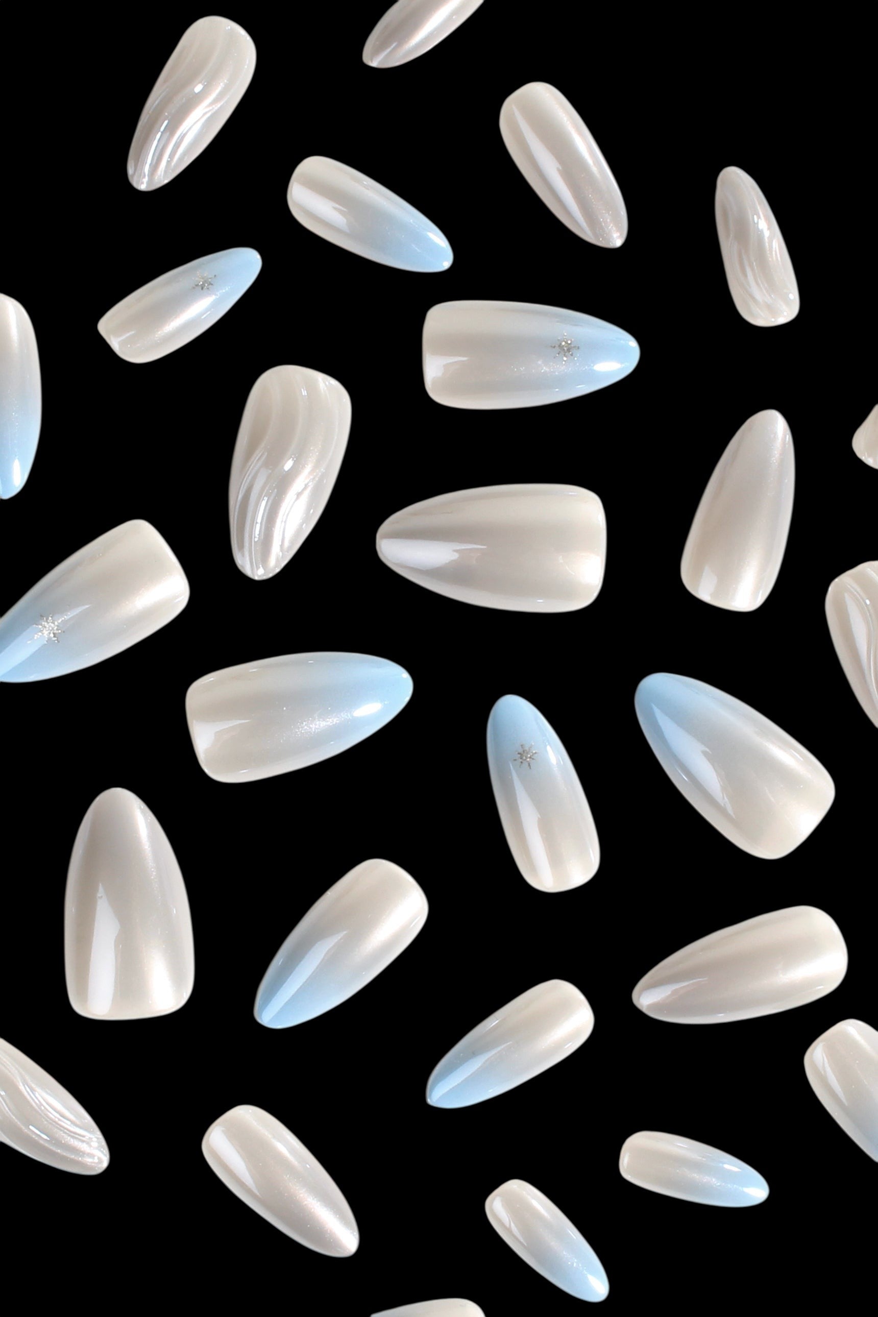 Silver Tide | Soft & Durable Press-On Nails by Bonmuz