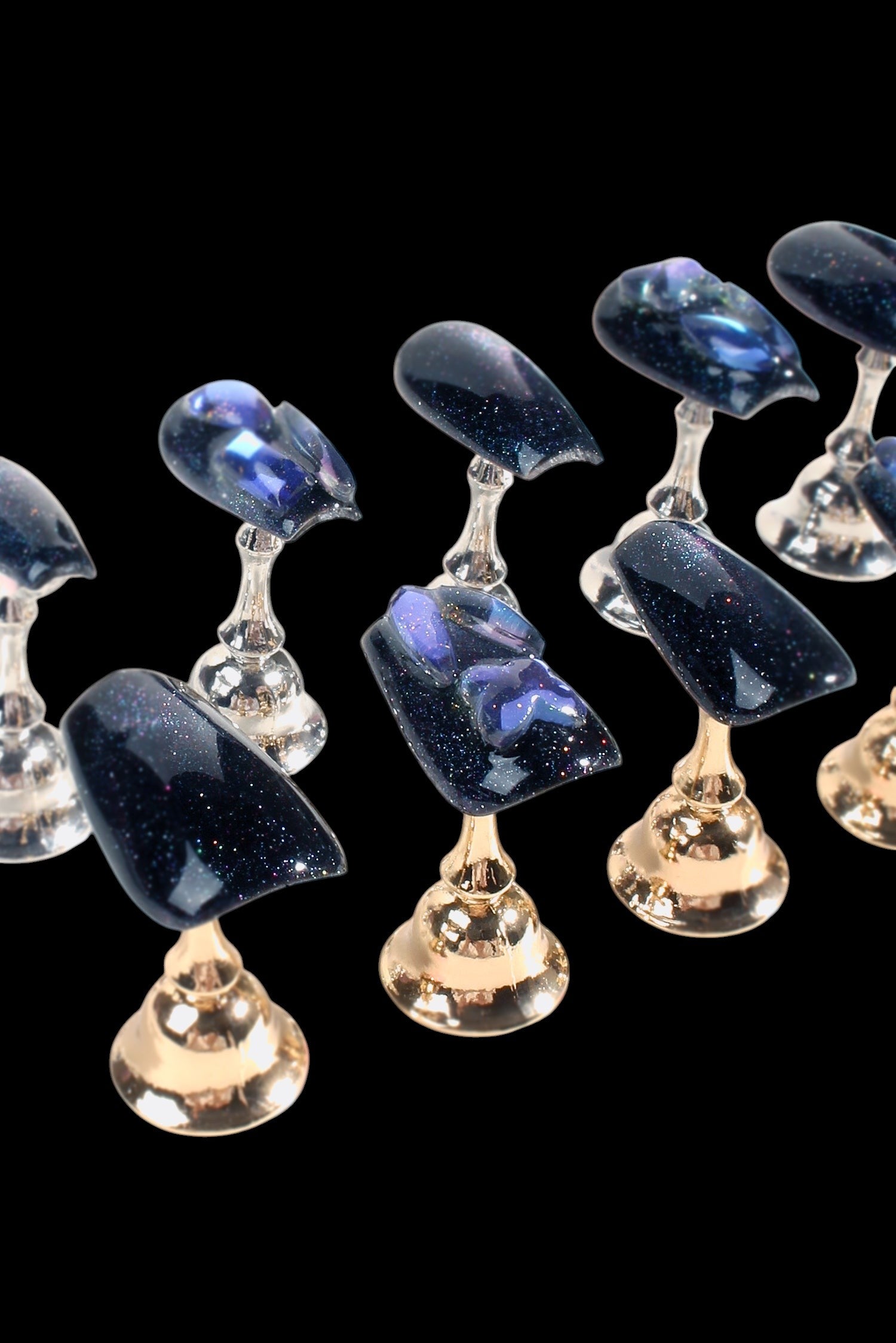 Sapphire Stardust | Pro Handmade Gel Nails by Bonmuz
