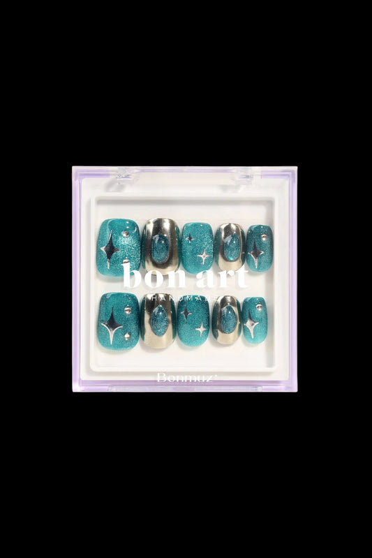 Marina Mirage | Pro Handmade Gel Nails - AetherLux.Shop