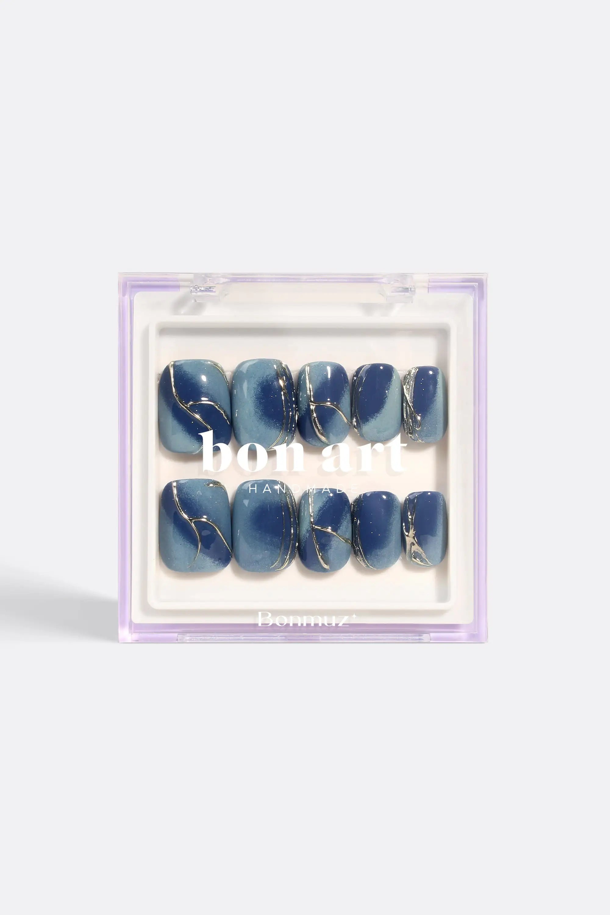 Serenity Waves | Pro Handmade Gel Nails by Bonmuz