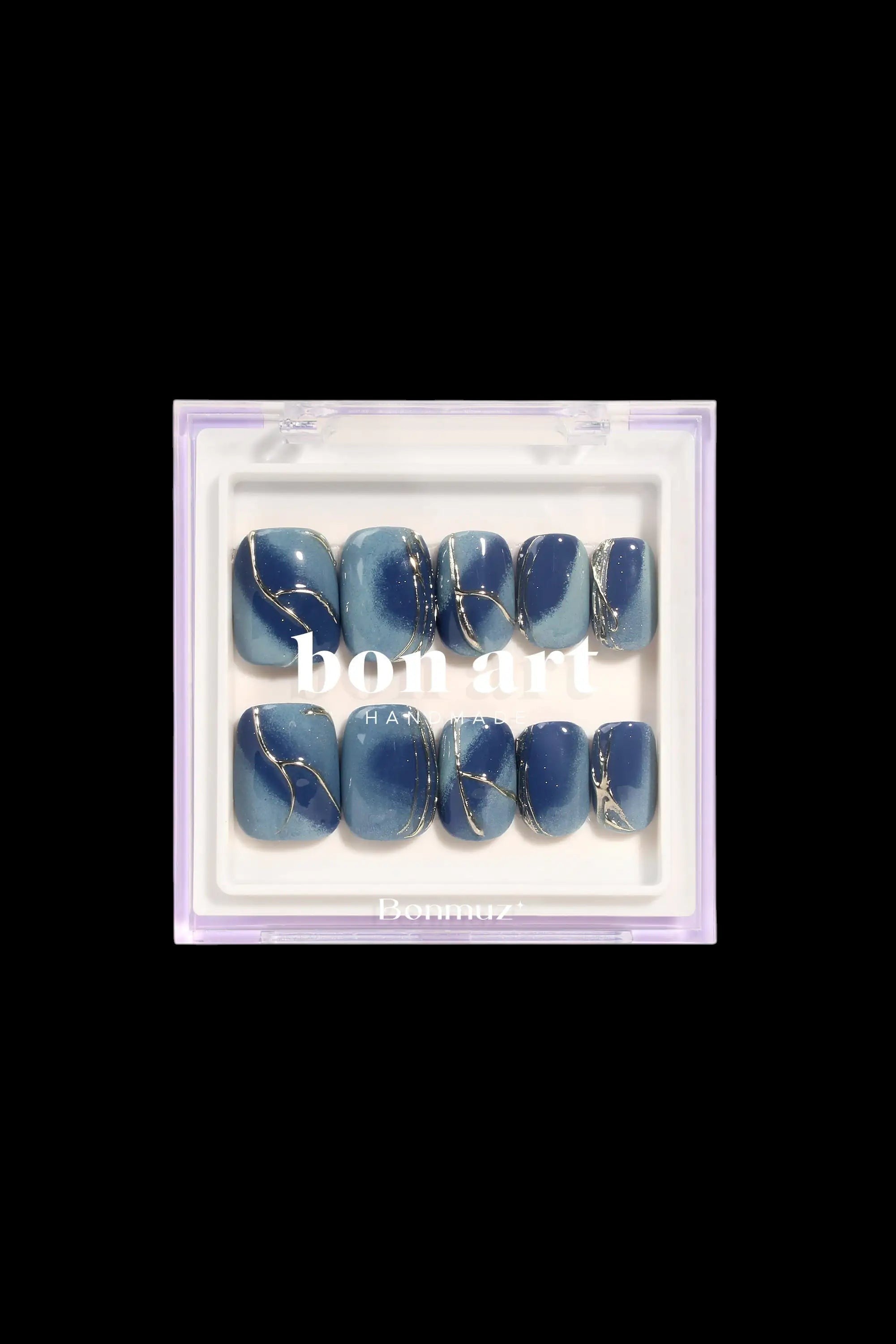 Serenity Waves | Pro Handmade Gel Nails by Bonmuz