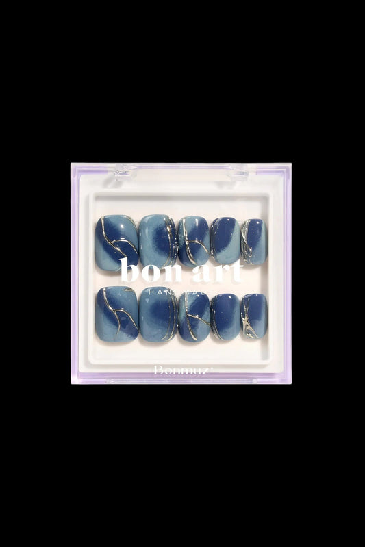 Serenity Waves | Pro Handmade Gel Nails - AetherLux.Shop