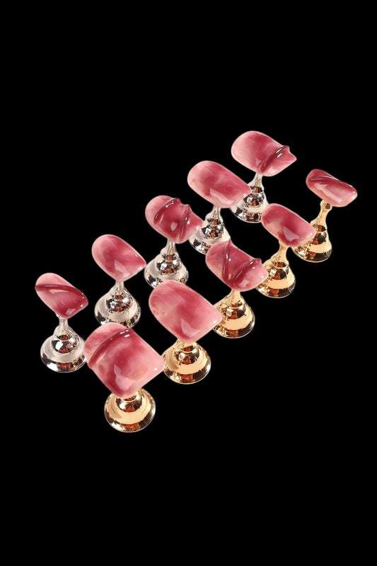 Vintage Garnet | Pro Handmade Gel Nails - AetherLux.Shop