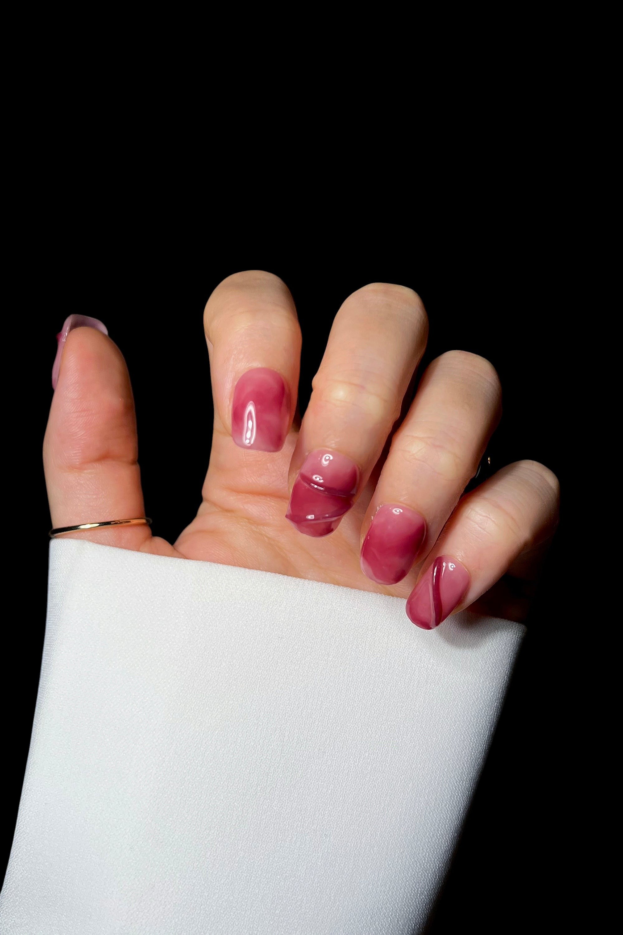 Vintage Garnet | Pro Handmade Gel Nails by Bonmuz