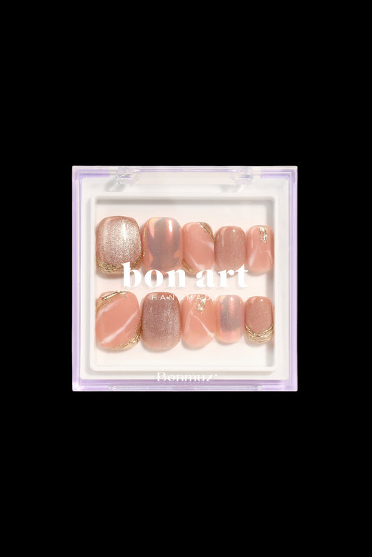 Rose Gold Rush | Pro Handmade Gel Nails - AetherLux.Shop