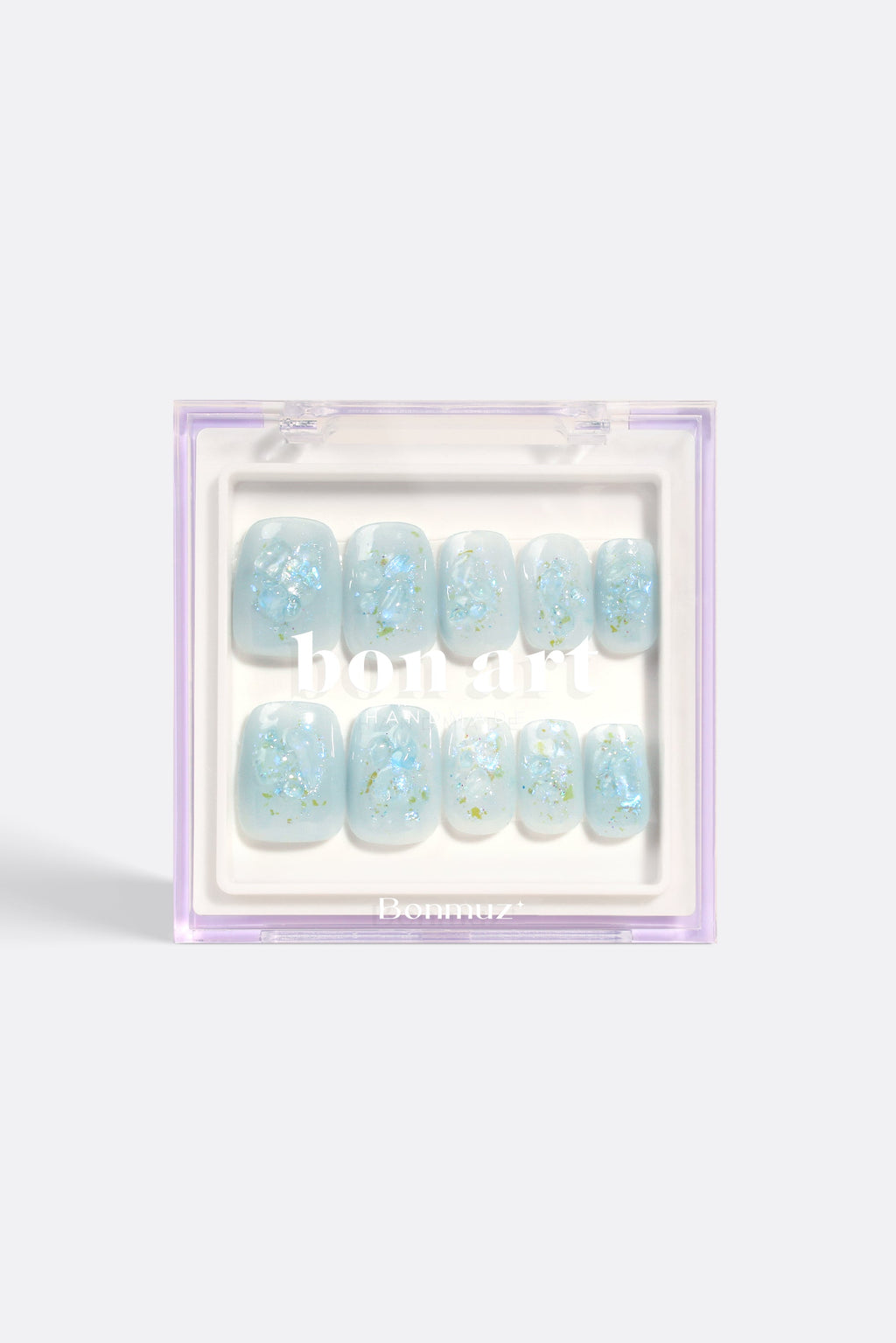 Glacial Gleam | Pro Handmade Gel Nails by Bonmuz