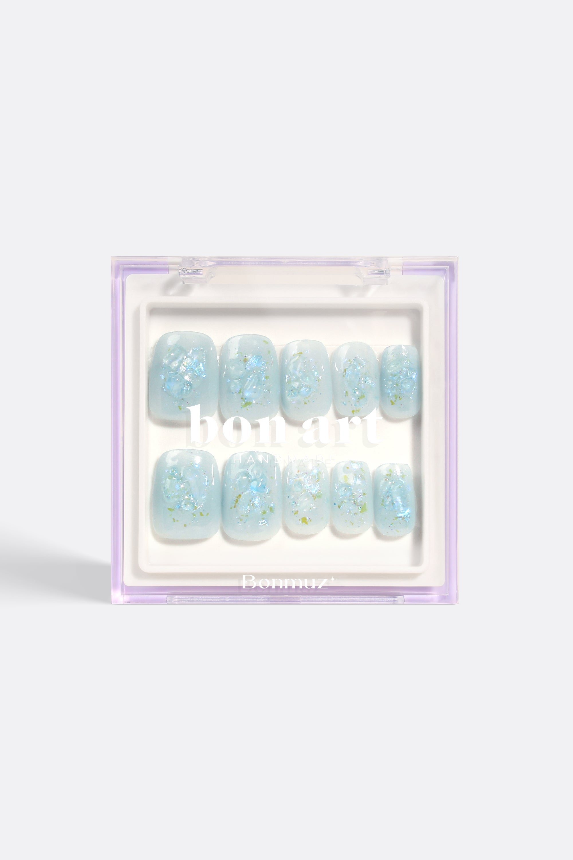 Glacial Gleam | Pro Handmade Gel Nails by Bonmuz