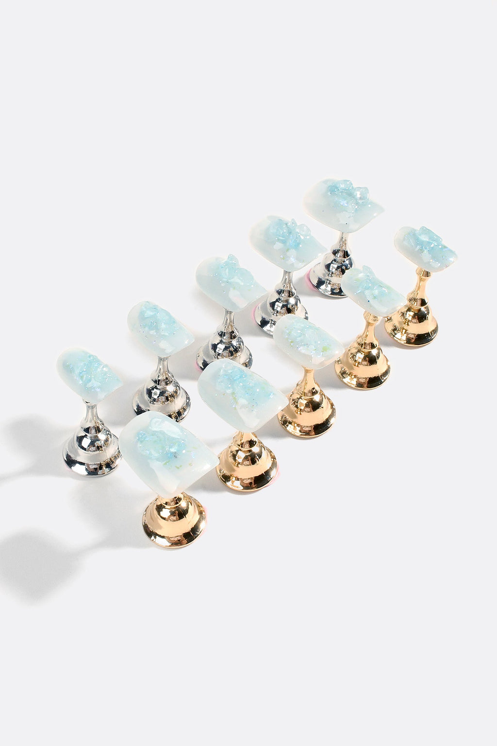 Glacial Gleam | Pro Handmade Gel Nails by Bonmuz