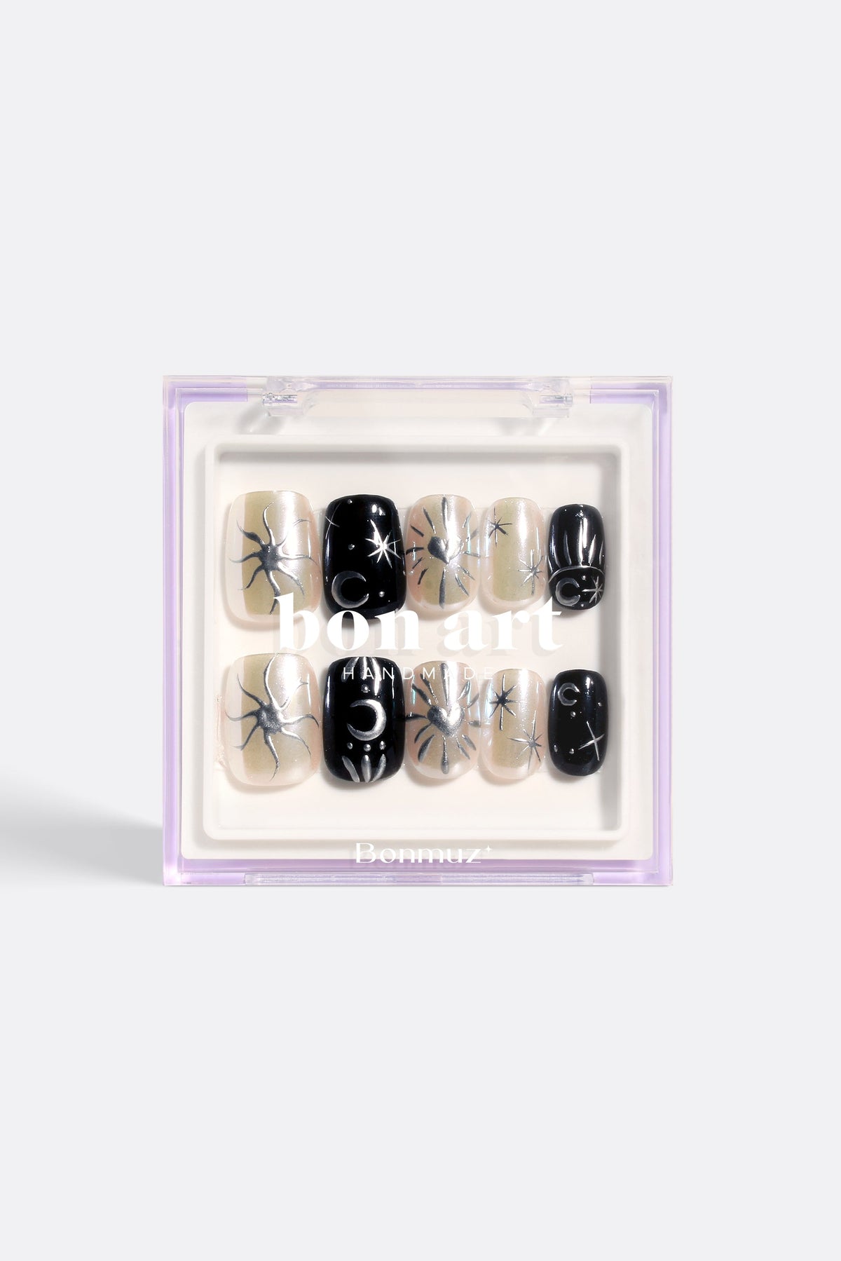 Monochrome Eclipse | Pro Handmade Gel Nails