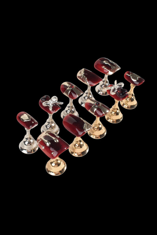 Maroon Castle | Pro Handmade Gel Nails - AetherLux.Shop