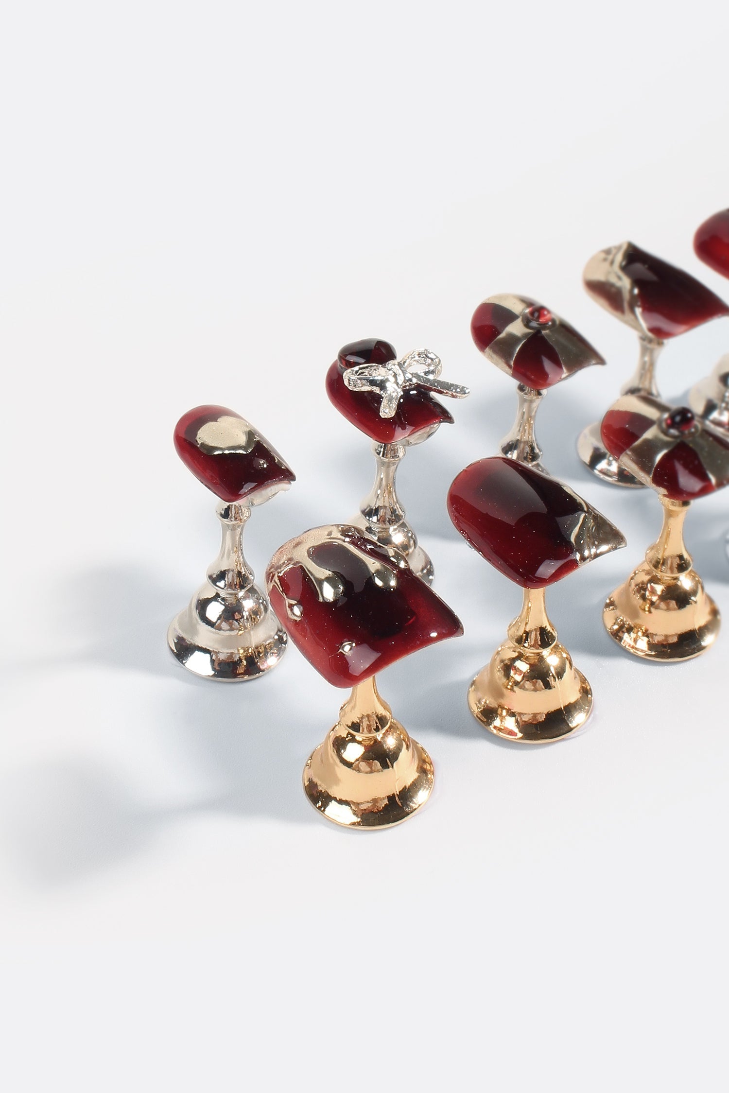 Maroon Castle | Pro Handmade Gel Nails by Bonmuz