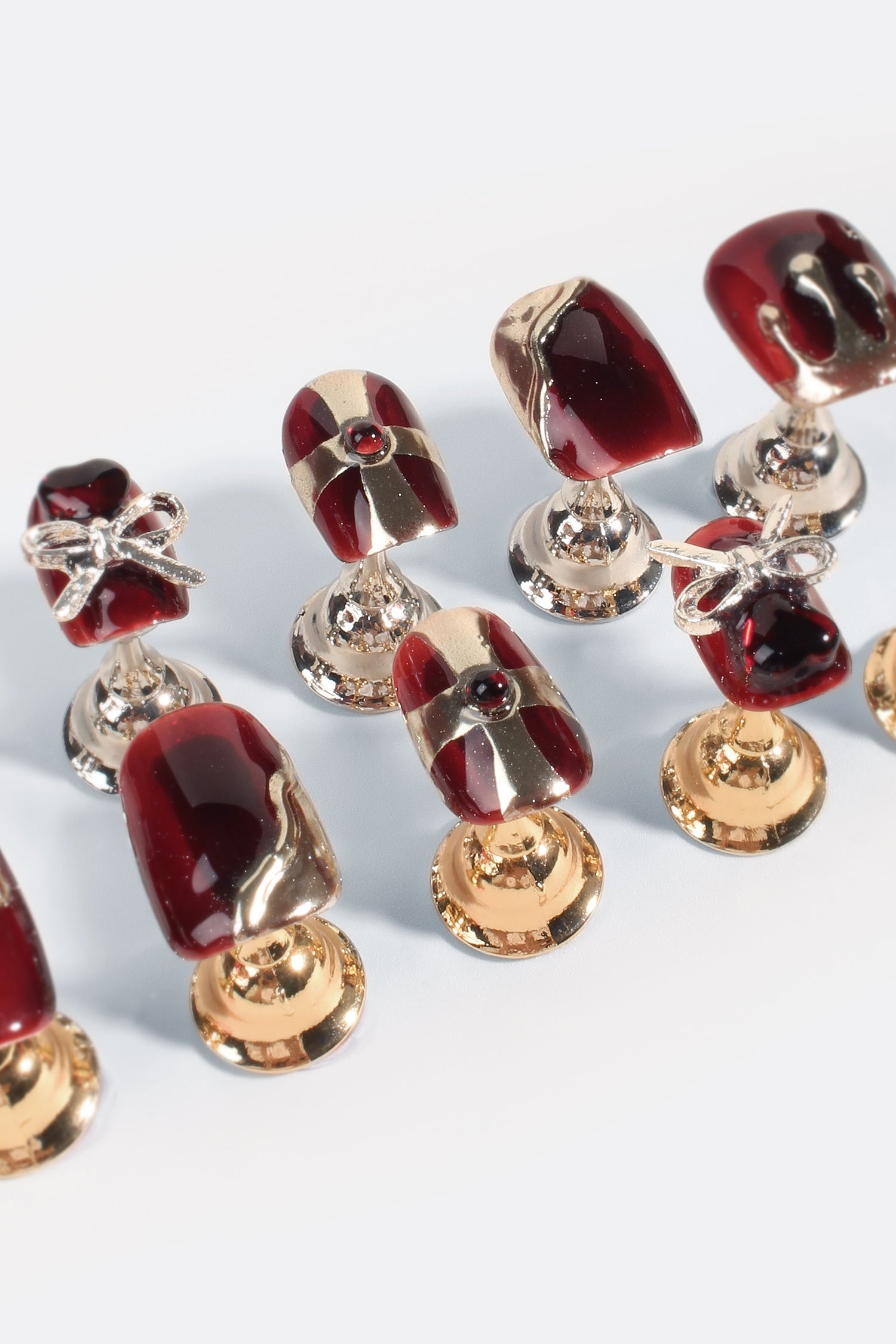 Maroon Castle | Pro Handmade Gel Nails by Bonmuz